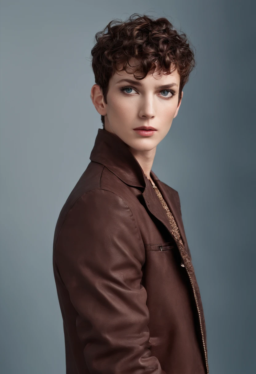A handsom man in red wearing a jacket, Tall and fit, (40 years old:1.1), (shaven:1.2), (short brown hair and a little curly:1.5),(very short hair:1.6). in the style of realistic blue skies, patrick demarchelier, sharp edges, daria endresen, rollerwave, annick bouvattier, jump cuts.