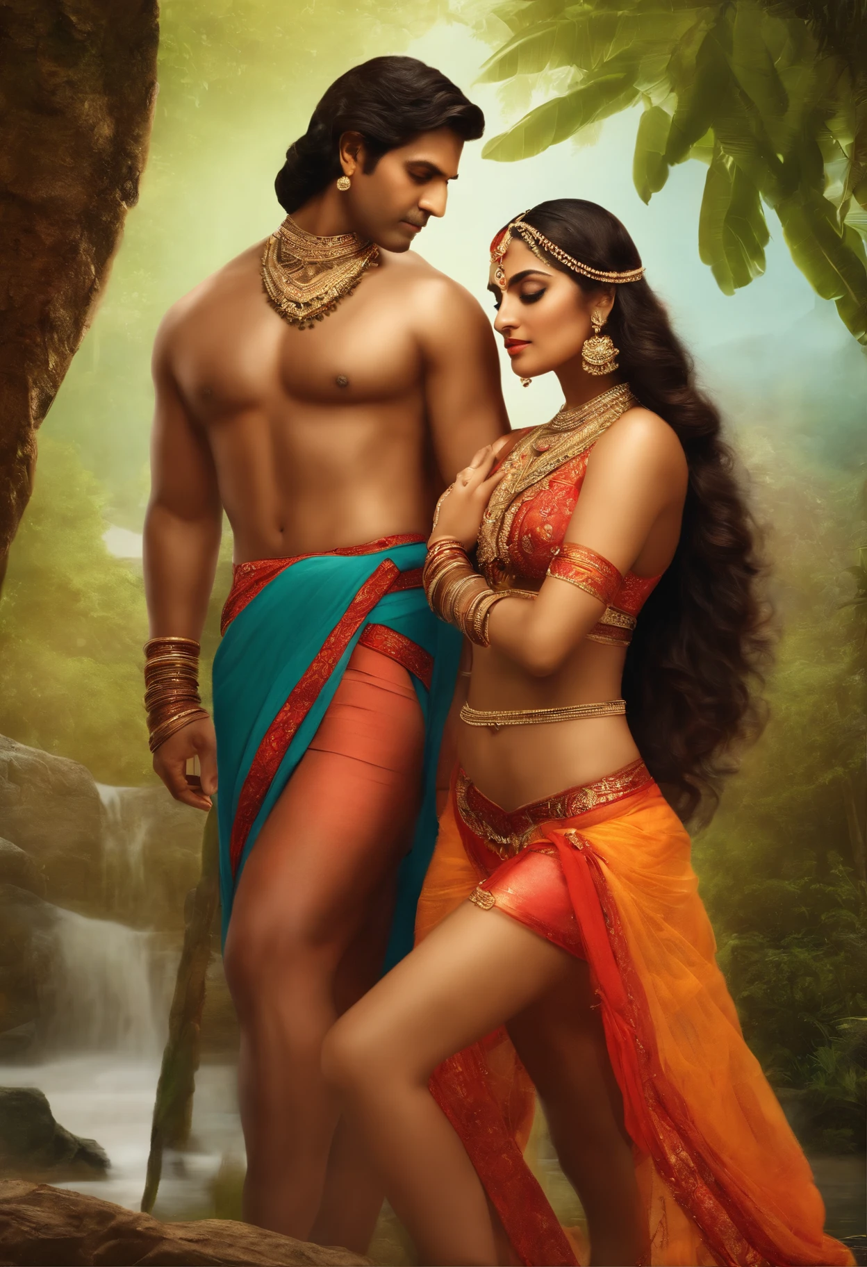 Ram and Sita , hot body, bikini ,wide leg