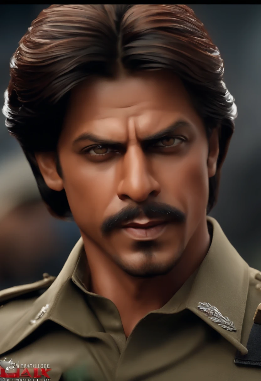 Srk jawan look.badass.4k.realistic face