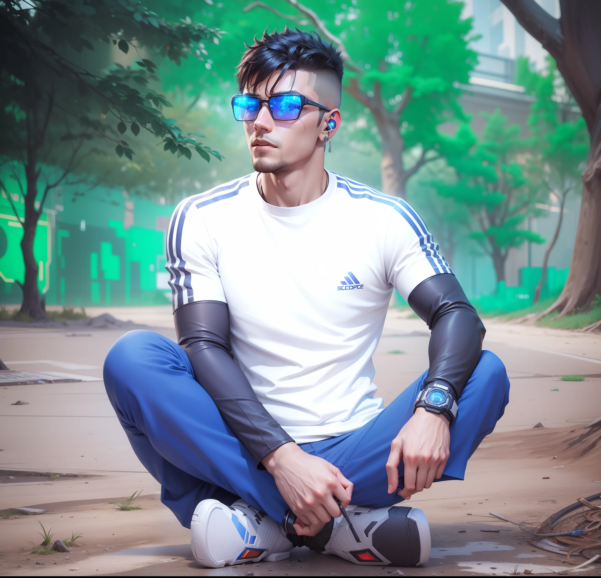 Change background cyberpunk handsome boy, realistic face, 8k, ultra realistic,