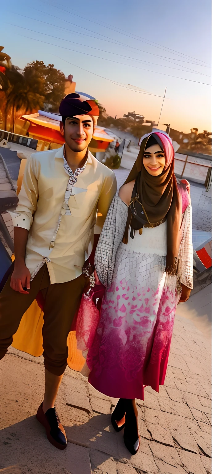 there is a man and woman standing next to each other, lovely couple, happy couple, photo taken in 2 0 2 0, couple, couple pose, candid picture, profile pic, very clear picture, facebook post, very very low quality picture, thought provoking, old picture, taken in 2022, extremely graphic, ghutra and egal, with lovely look