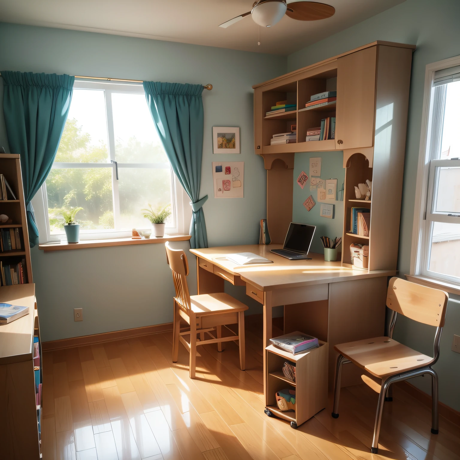 kids' study room with Desk and Chair Setup