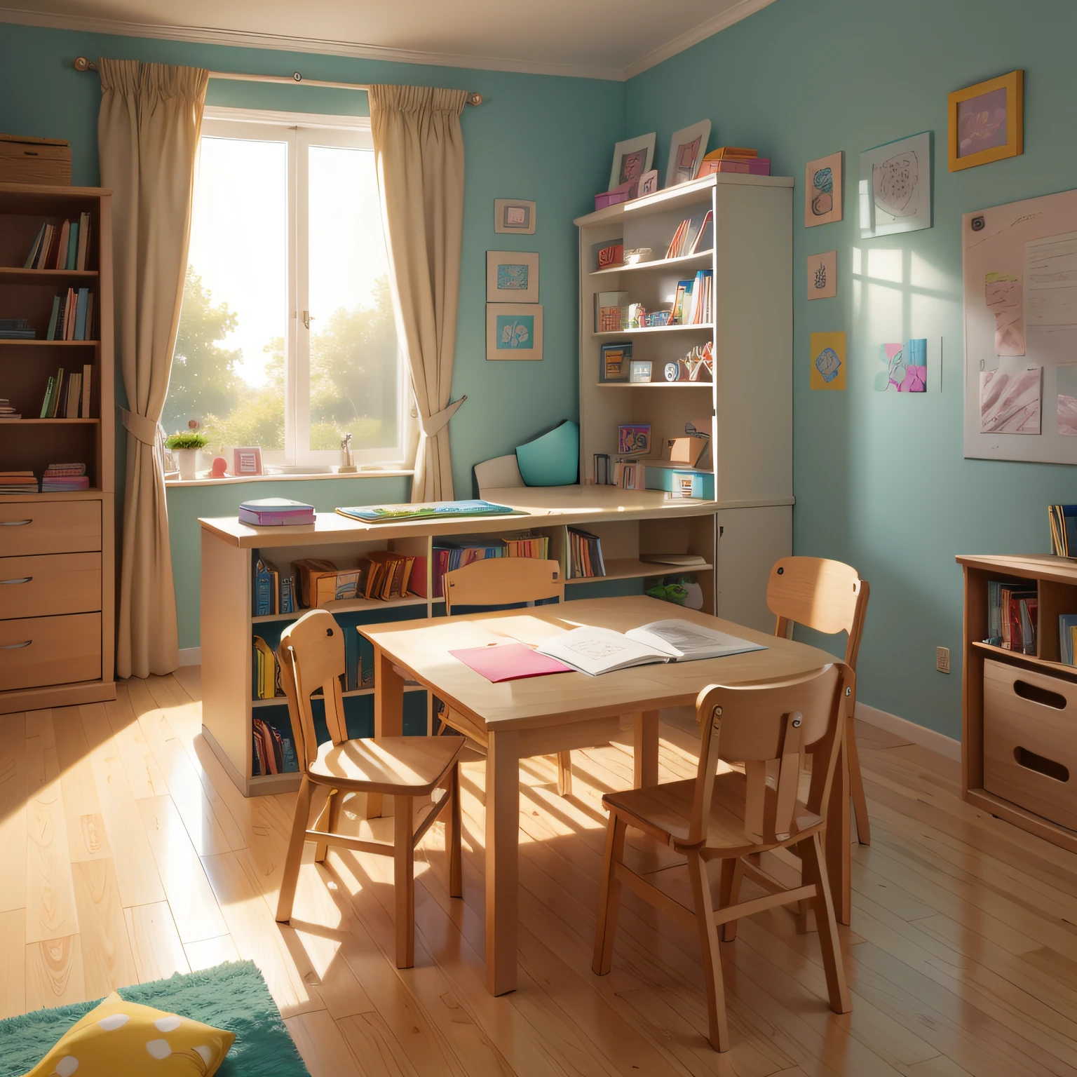 kids study room with Artistic Corner