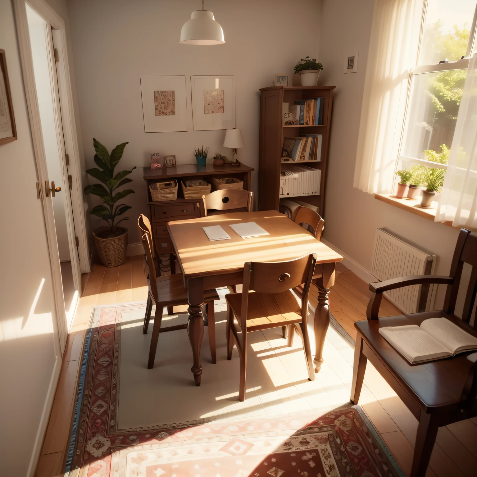 kids study room with Adding Borders and Rugs