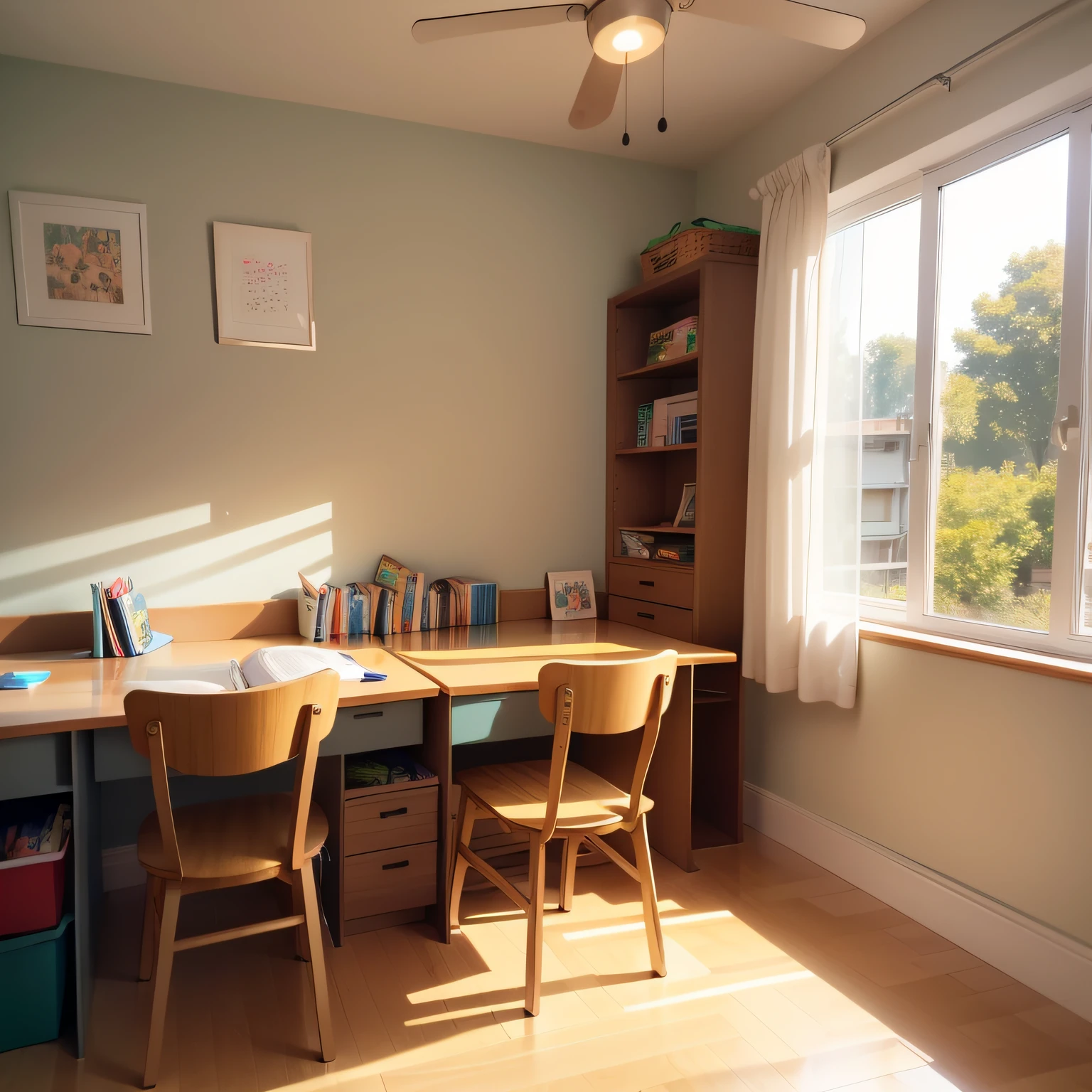 A kids study room with  fantastic kids' study room