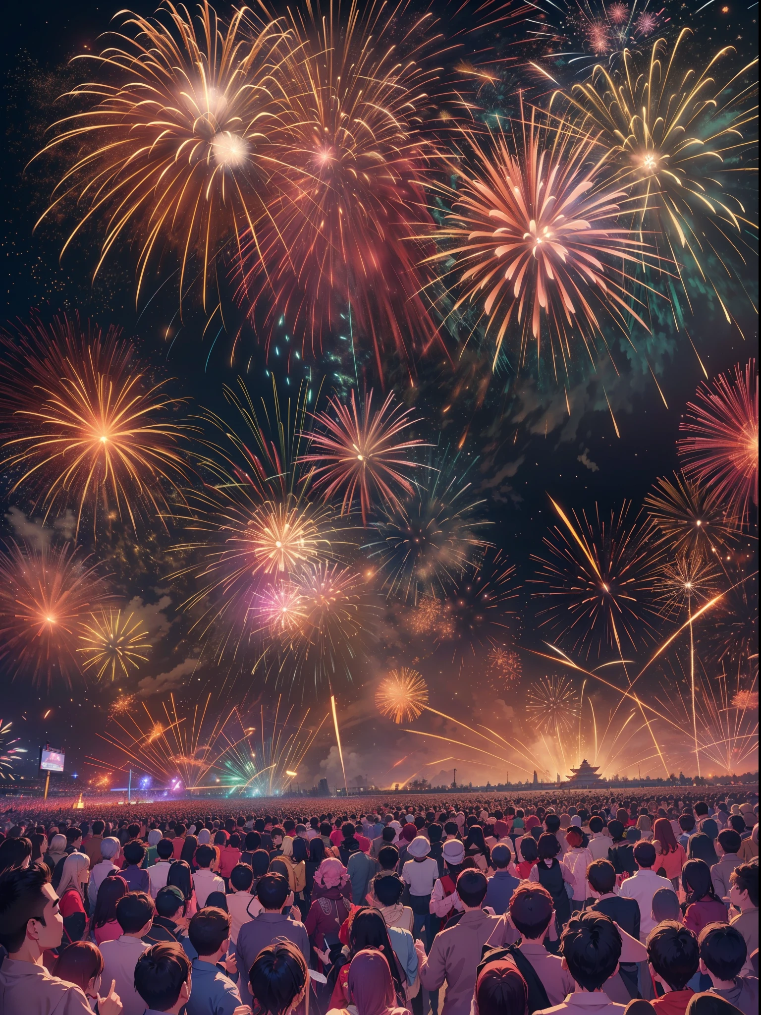 During festivals in big cities in China,Fireworks come into focus。When night falls,The sky of the city becomes gorgeous。A breathtaking photo captures this wonderful fireworks display。
in the photo,The night sky is lit up by huge and brilliant fireworks,It's like a river of stars。The glow of fireworks shines in various colors,Decorate the sky like a fairyland。Every firework is like a blooming flower,Exudes an enticing fragrance。
The photographer skillfully uses his professional camera,and a high-quality wide-angle lens,Capture the moment the fireworks go into bloom。He set a smaller aperture,Such as f/8,Ensure clarity and detail throughout the fireworks。Choose the shutter speed appropriately,Let the glow of the fireworks leave a beautiful trail of light in the picture。ISO settings adjust based on actual light conditions,Preserve photo details and color restoration。
While watching the fireworks display,Photographers pay attention to capturing moments and details。He adjusted the angle and focus of the lens,Strive to show the brilliance of fireworks。ao mesmo tempo,He also used a sturdy tripod and remote control,Ensure the stability and sharpness of the photo。
The last photo presents an amazing picture,It records spectacular fireworks during festive celebrations in one of China's major cities。Each firework takes on a brilliant variety of colors and gorgeous forms,Make you feel like you're in a fairy tale。The explosion and bloom of fireworks in still photos conveys shock and spectacle。
This photo makes people feel the beauty and shock of fireworks,It also records the moments when people celebrate together during the festival。It vividly expresses the festive atmosphere and the joyful mood of the people,It also became a permanent memory of the city's celebrations。
