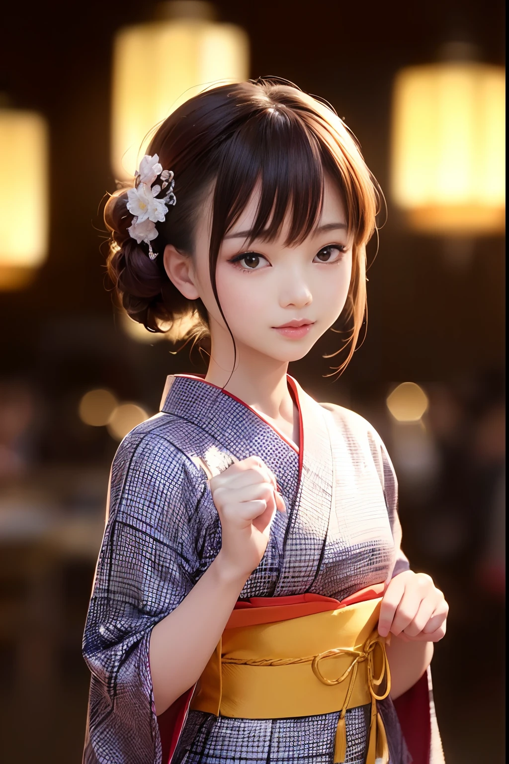 Are sleeping、nap、(Sleeping with your eyes closed)、(4In K、masterpiece、hight resolution、Realistic and beautiful light and shadow、One girl、Solo Focus、(top-quality)、(Hi-Res)、(extremely delicate and beautiful)、(Beautiful 8k face)、(Brown-eyed)、(I close my eyes while smiling.)、(独奏)、(Clear skin)、(Soft hair)、(hugetits)、(Floral kimono wearing white, red and blue yukata)、((Awa Odori Pose))、((Bokeh lantern light night background))、((speedo))、(reality)、Undersized nose、(red lipsticks)、(Reddening cheeks)、poneyTail、(Lustrous skin)、((Ukiyo-e style))、Ultra-thin eyebrows、Ultra high image quality、(Wearing maiko-style makeup)、skin whitening、long and beautiful lashes、Turning around in the style of a Kyoto magazine model、((s asleep))、hugetits、(Red-dyed cheeks)、Beautiful white skin with crystal clear luster