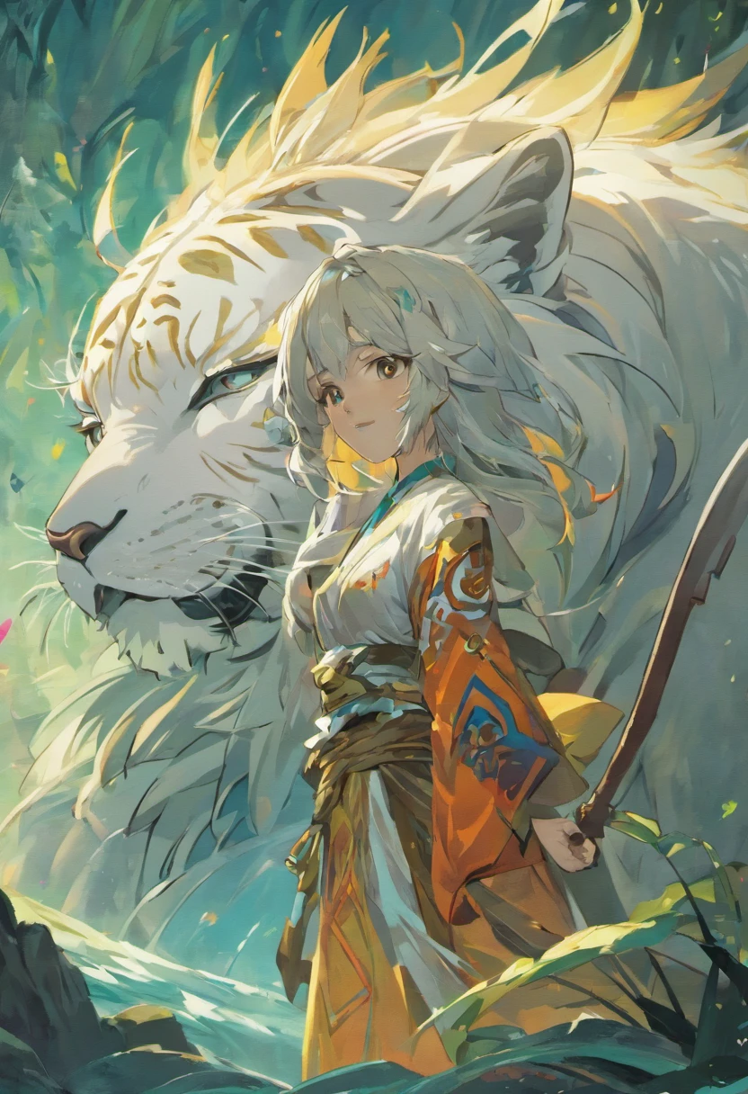 the white tiger,Mountain and Sea Sutra,mythological beasts,Handsome,Don't have characters
