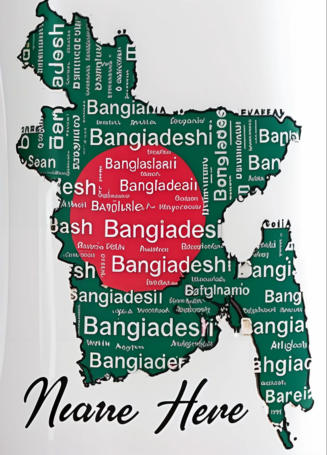 a white coffee mug with a bangladesh map and name, bangladesh, based on geographical map, tourist destination, full view, description, detailed illustration, assamese, polished : :, digitally drawn, closeup - view, uploaded, old dhaka, eye level view, very close shot, very neat, full - view, teaser, full body close-up shot, test