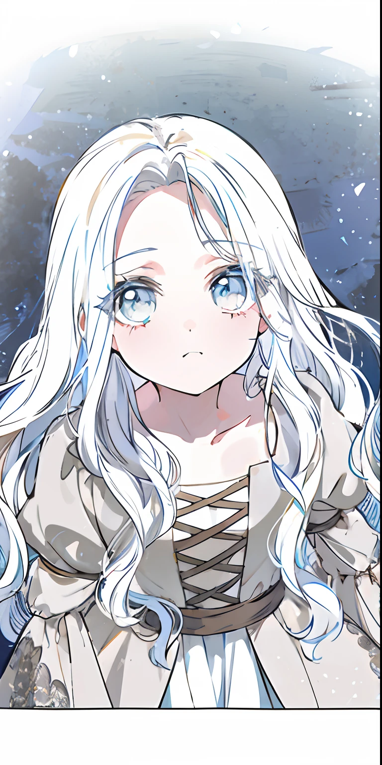 A girl with long dark blue hair and a white dress is looking at the camera, visual anime de uma menina bonito, visual anime de uma jovem mulher, menina com cabelo azul, com longos cabelos azul, Menina anime com cabelo longo, menina do cabelo com franja.