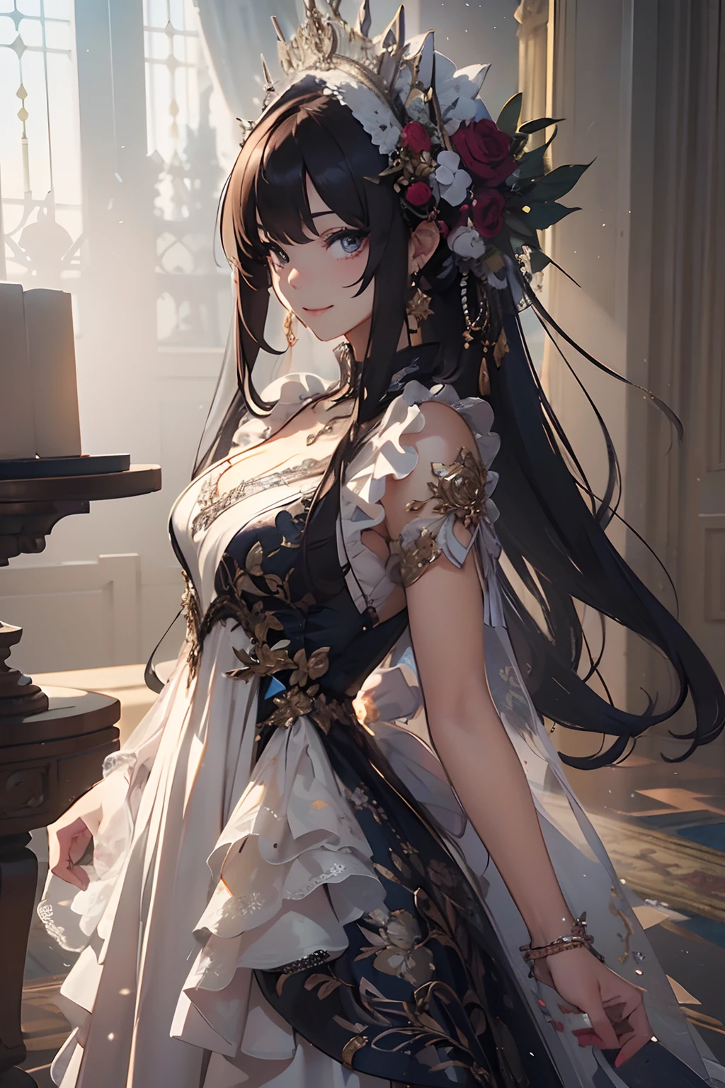 (masterpiece1.5),hyper quality, Hyper Detailed,Perfect drawing,NFSW、Beautuful Women、With smiling eyes、(((beautiful outfit)))、(((luxury dress)))、3D、8K Illustration、(clearface)、Hi-Res、nice background、beatiful backgrounds、(((Detailed drawing)))、Perfect Beautiful Girl、(((Perfect Photo)))