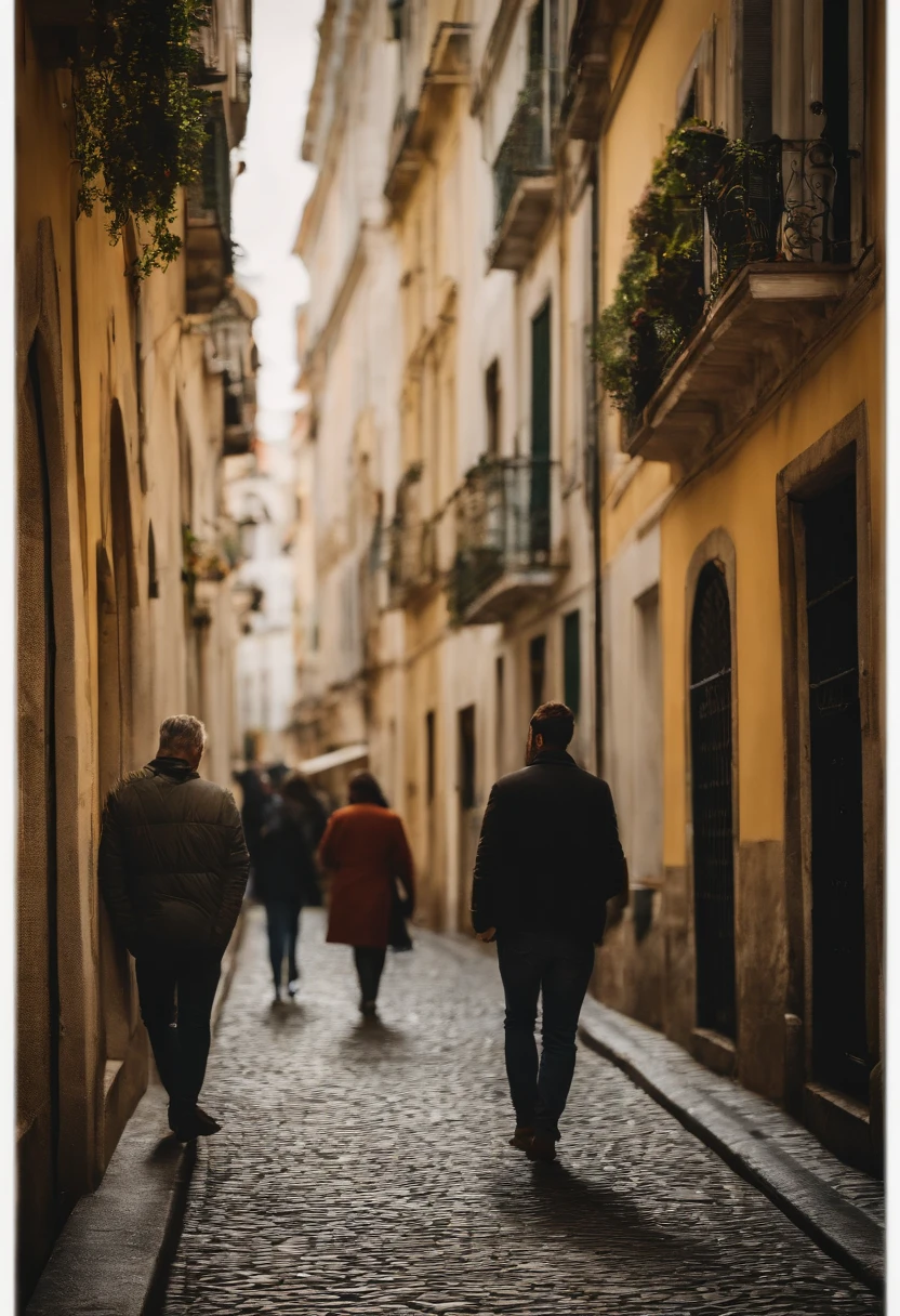 Lisbon street abstract art complementary colors fine details Professional photography, bokeh, natural lighting, canon lens, shot on dslr 64 megapixels sharp focus sinister by Greg Rutkowski