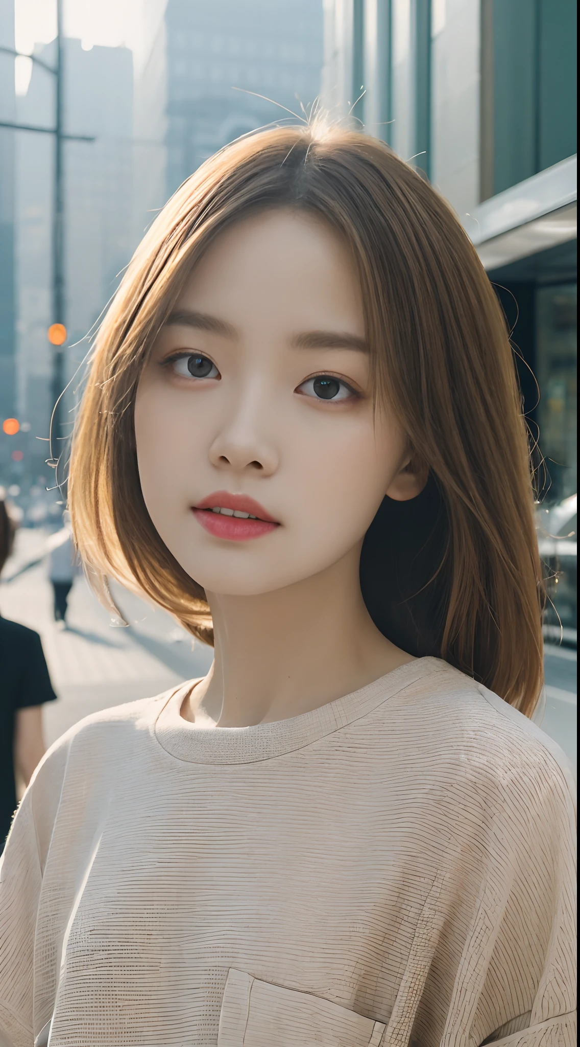 ((high quality, masterpiece:1.4)), 1girl, ((elegant, majestic, beautiful, korean, upper body, street clothes:1.4, pretty face, noon, street background:1.2)), absurdres, high details, intricate, intricate details, sharp focus, screen space reflextions, RTX, edge lighting, rim light, rim lighting, best lighting, 8K, HD, Full-HD, Ultra-HD, Super-Resolution, Megapixel, Refreshing, Lumen Reflections, TXAA, De-Noise, Shaders, Post Processing, Post-Production, insanely detailed and intricate, hypermaximalist, hyper realistic, super detailed