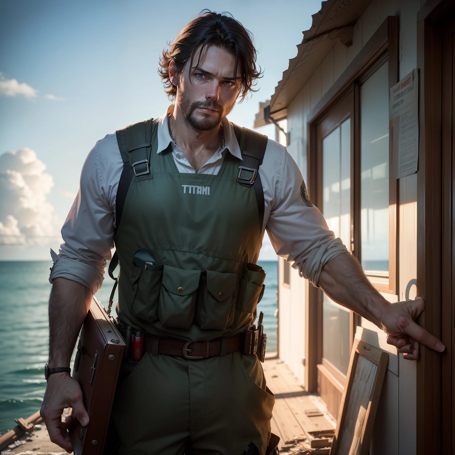 The story of Tom Pitts(man that hunts people that are bad and having terrible with balancing both lifes yet left and had to harassen the skills he has in marshall islands and russia bc of a cruise wrecked and he returned home to deal and save his home of savannah georgia