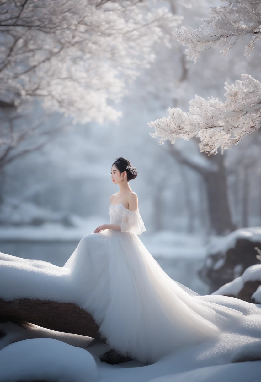 The ice and snow deer that comes leisurely, the pure white body realizes the ice and snow wonderland, Yan Jun becomes the wind, exhales white air in the transparent air, and the ethereal tree together forms a dreamy scene, high-quality CG portrays a magnificent picture, Yue Xiaofei's character design is perfect and fine, the curves are amazing, and the whole scene is more like a world away under the blessing of the depth of field effect.