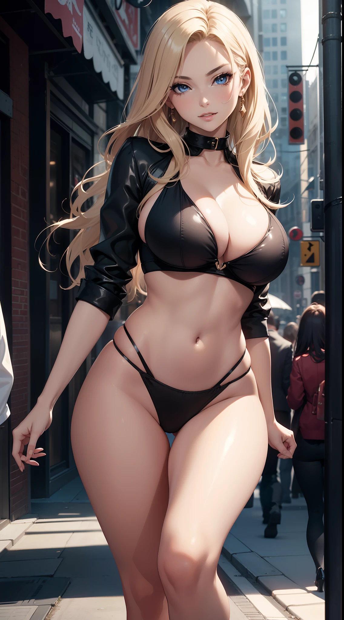 sexy girl, cleavage, breasts, high school uniform, beautiful detailed eyes, long eyelashes, glossy lips, confident smile, blonde hair, tousled hair, stunning figure, graceful posture, flirtatious gaze, natural beauty, radiant complexion, soft skin, alluring charm, youthful energy, vibrant colors, high contrast, dramatic lighting, artistic composition, sexy pose, seductive atmosphere, suggestive allure, provocative fashion, stylish accessories, modern setting, urban backdrop, blurred background, blurred foreground, vibrant cityscape, dynamic angles, playful mood, confident attitude, fashionable trend, intense gaze, captivating presence, sensual elegance, seductive curves, graceful movement, confident stride, feminine power, captivating beauty, timeless allure, magnetic personality, confident and independent, youthful innocence, intriguing mystery, mesmerizing charm, irresistible attraction, artistic expression, luscious details, cinematic feel, sophisticated style, visual storytelling.