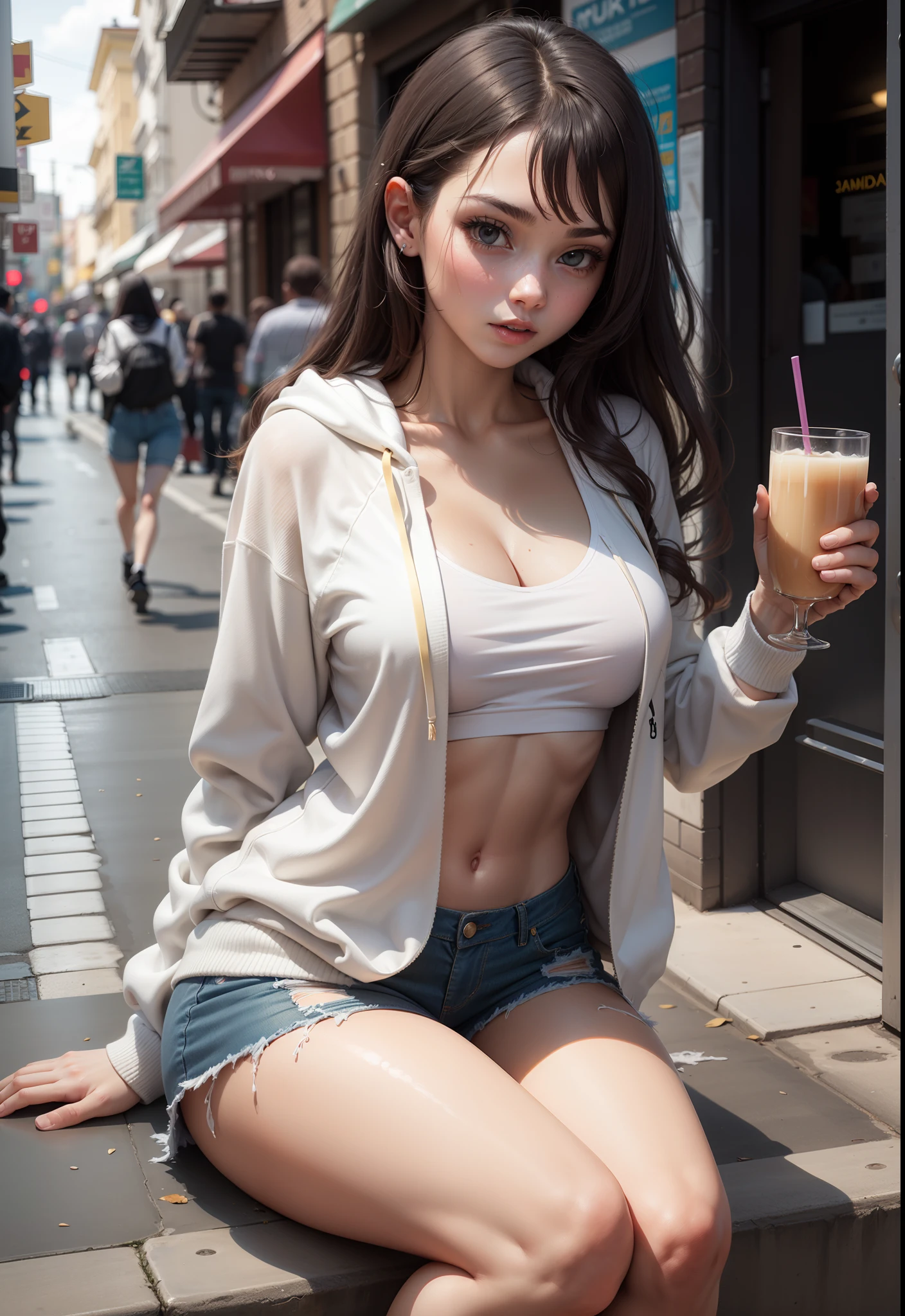 Brunette beautiful girl JK --auto
