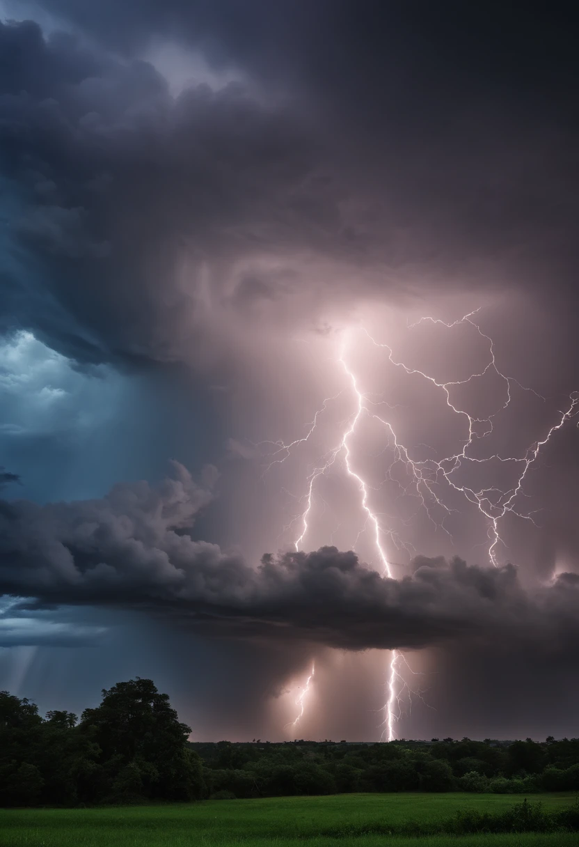 (best quality,4k,8k,highres,masterpiece:1.2),ultra-detailed,(realistic,photorealistic,photo-realistic:1.37),thunderstorm,dramatic lighting,dark clouds,striking lightning, Powerful thunder,heavy rain, electrical energy, intense storm, strong wind, The Thunder Effect, stormy weather, deafening sound, electrifying atmosphere, dramatic atmosphere, thrilling experience, fear and awe, magnificence of nature, nature's power unleashed, captivating scene, vivid colors, HDR, UHD, dynamic composition, brooding atmosphere, electrifying energy, bolt of lightning, illuminating the sky, dark and mysterious, thunderclap, bolts of lightning piercing through the sky, torrential downpour, wrath of nature, mesmerizing beauty, mesmerizing spectacle, crackling electricity, breath-taking storm, rolling thunder, ominous clouds, powerful striking force, atmospheric tension, flashes of light, charging the atmosphere, nature's symphony.
