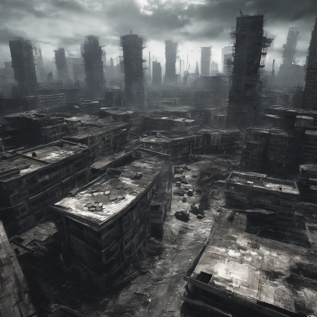 天空　A city scape　chaos