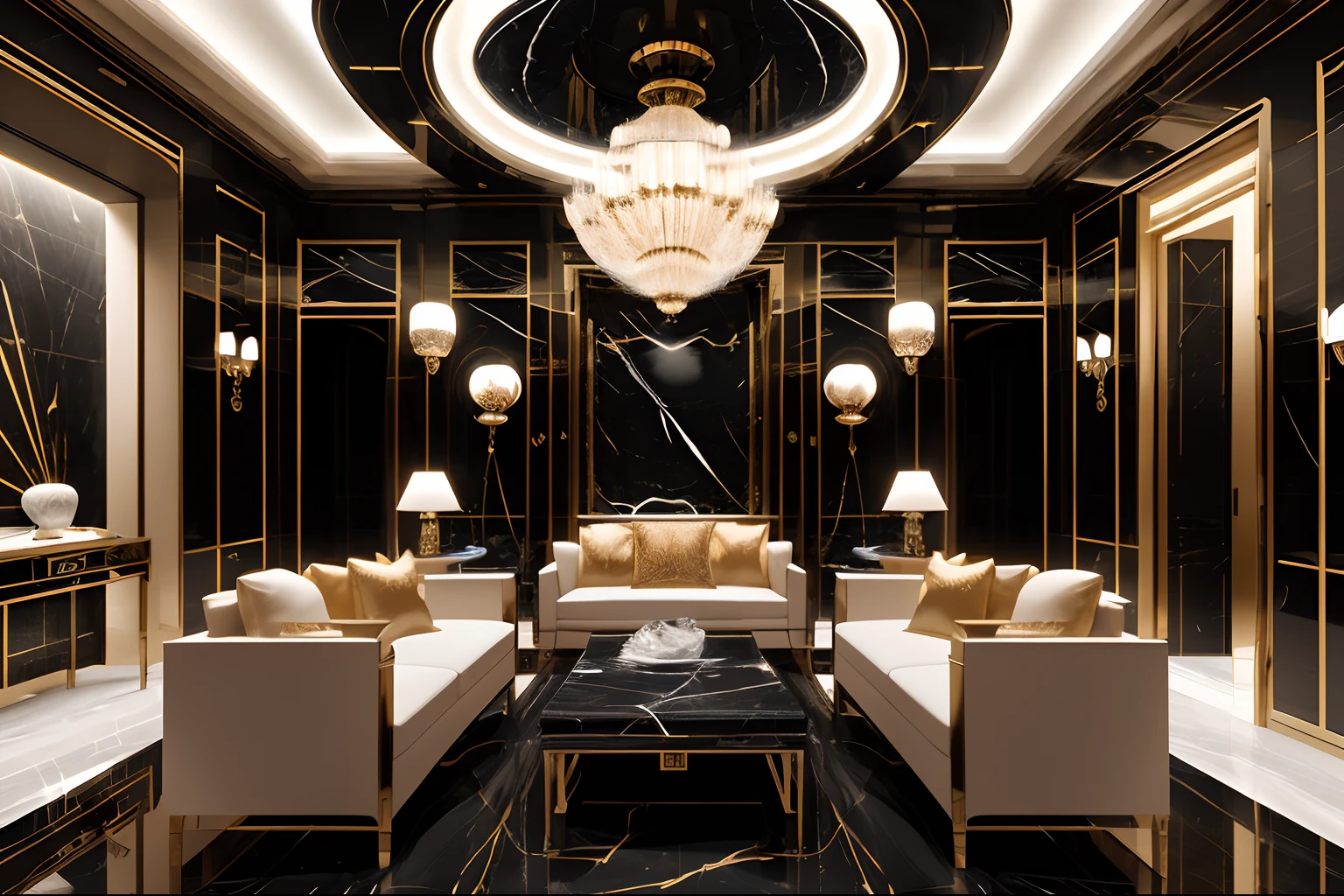 Luxurious futuristic living room interior in incredible red in ancient Egyptian style ((lush verdant plants)) (The lotus flowers), ((Palm trees)), paredes rochosas, (Sand), ((falls)) (marble), ((precious minerals)), ((metals)), (Pedras preciosas), crystalline, clouds and ((Water)), ((Highly decorated ornate fine furniture made of gemstones)), crocodiles, (hyeroglyphics), (((ultra luxury))), (black marble) – with ((Beautiful lights)), Unreal Engine, corporate offices, 16 K、iPhone wallpaper size image、