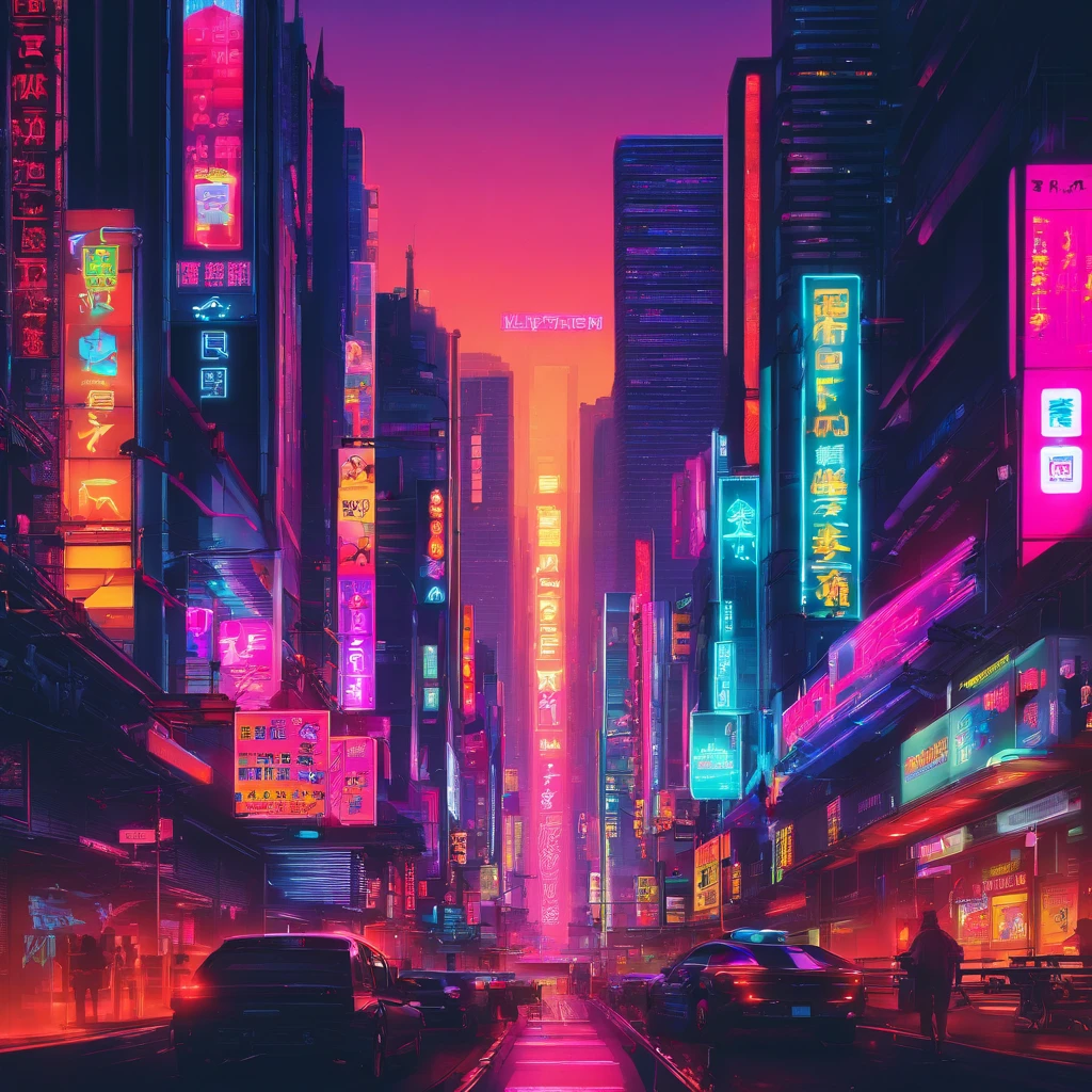 futuristic cities、Cyberpunk style、TOKYOcty、Shinjuku