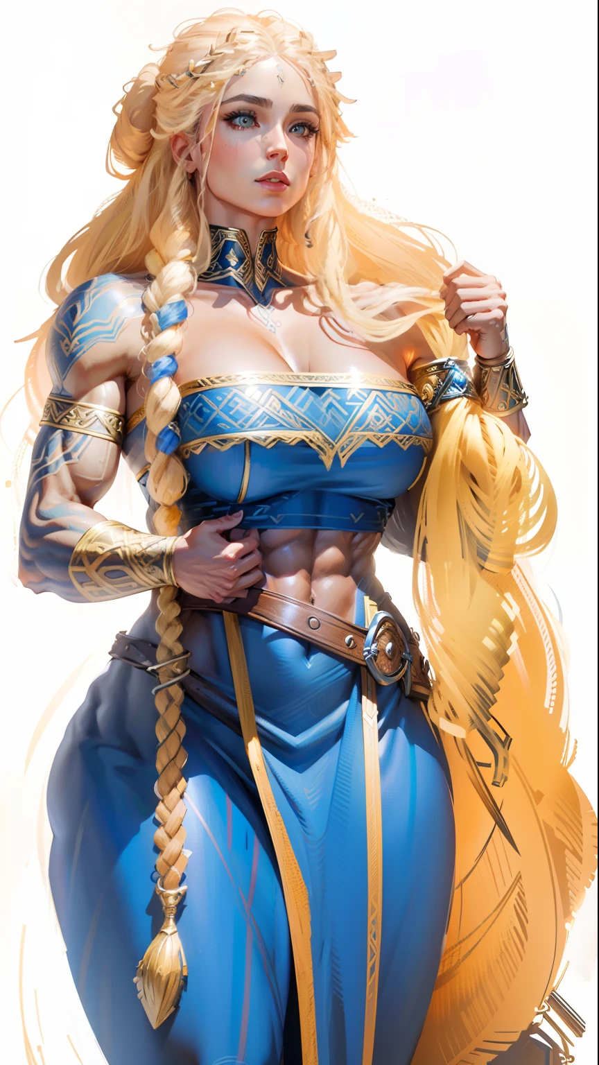 valkyrie，Senhora Cavaleiro，Anatomia correta，muscular abdomen, epic fantasy digital art，tmasterpiece，8k，high-definition resolution，desenho detalhado，Qulidade Superior，, perfect compositio