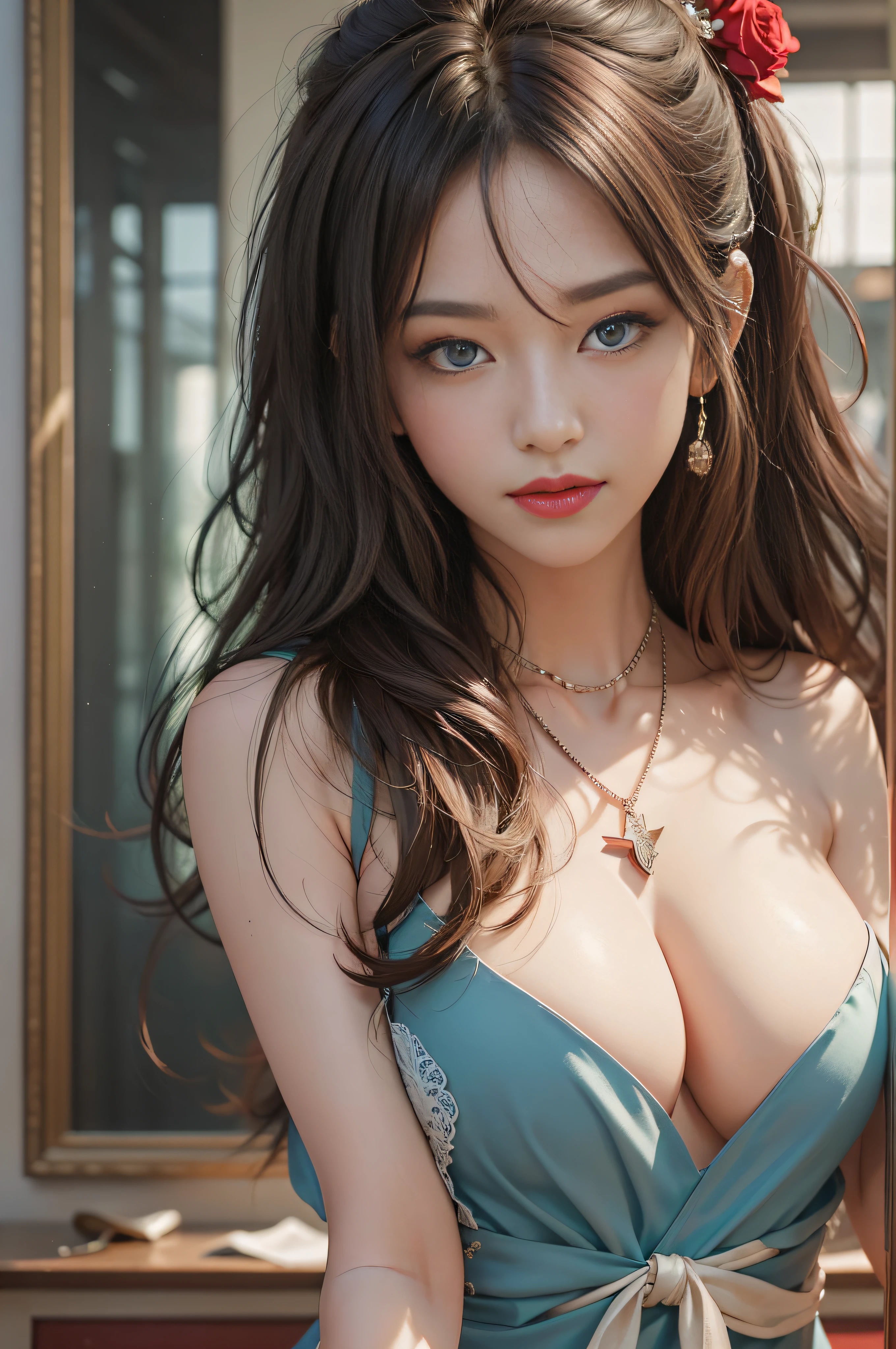 high-level image quality、Gravure photography、A smile、A stunning red dress to complement your well-fitting physique、a miniskirt、Colossal tits、T back、Stockings、newyork、a bar counter、Looking at the camera、an elegant woman、Stick your ass out、Angle from above、耳Nipple Ring、A bracelet、a necklace、Slim waist、sexypose、seductiv、(hight resolution), (8K), (ighly detailed), (The best illustrations), (beatiful detailed eyes), (top-quality), (ultra-detailliert), (masterpiece), (wall-paper), (详细的脸), long legged, Tight abs,Ultra realistic body shot photo of MyNata Lee woman walking confidently in front of camera during glamour photo shoot. . strong hip:1.2, And beautiful hands are clear.striking blue eyes, And the perfect face attracts the attention of the viewer.