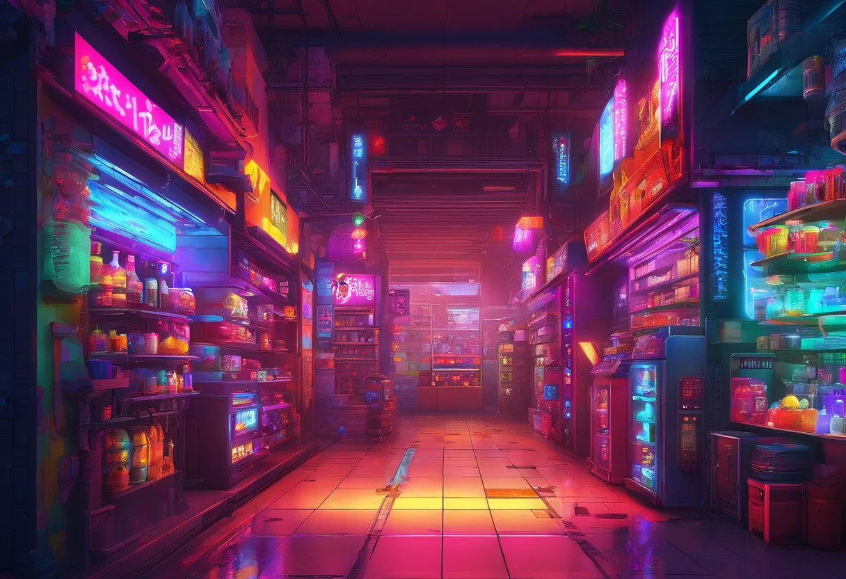 konbini　Shelves to display、juices、cola