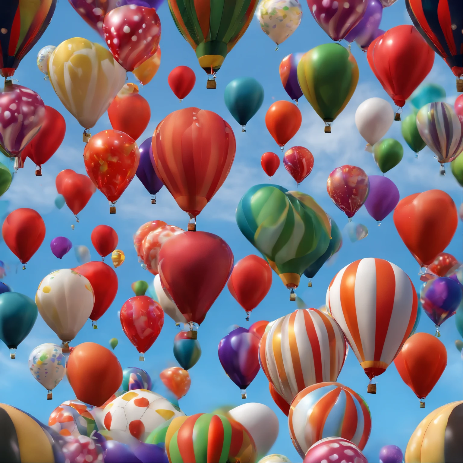 Image Fill, masutepiece, Super Detail, High quality, awardwinning, 8K, Balloons, various colors