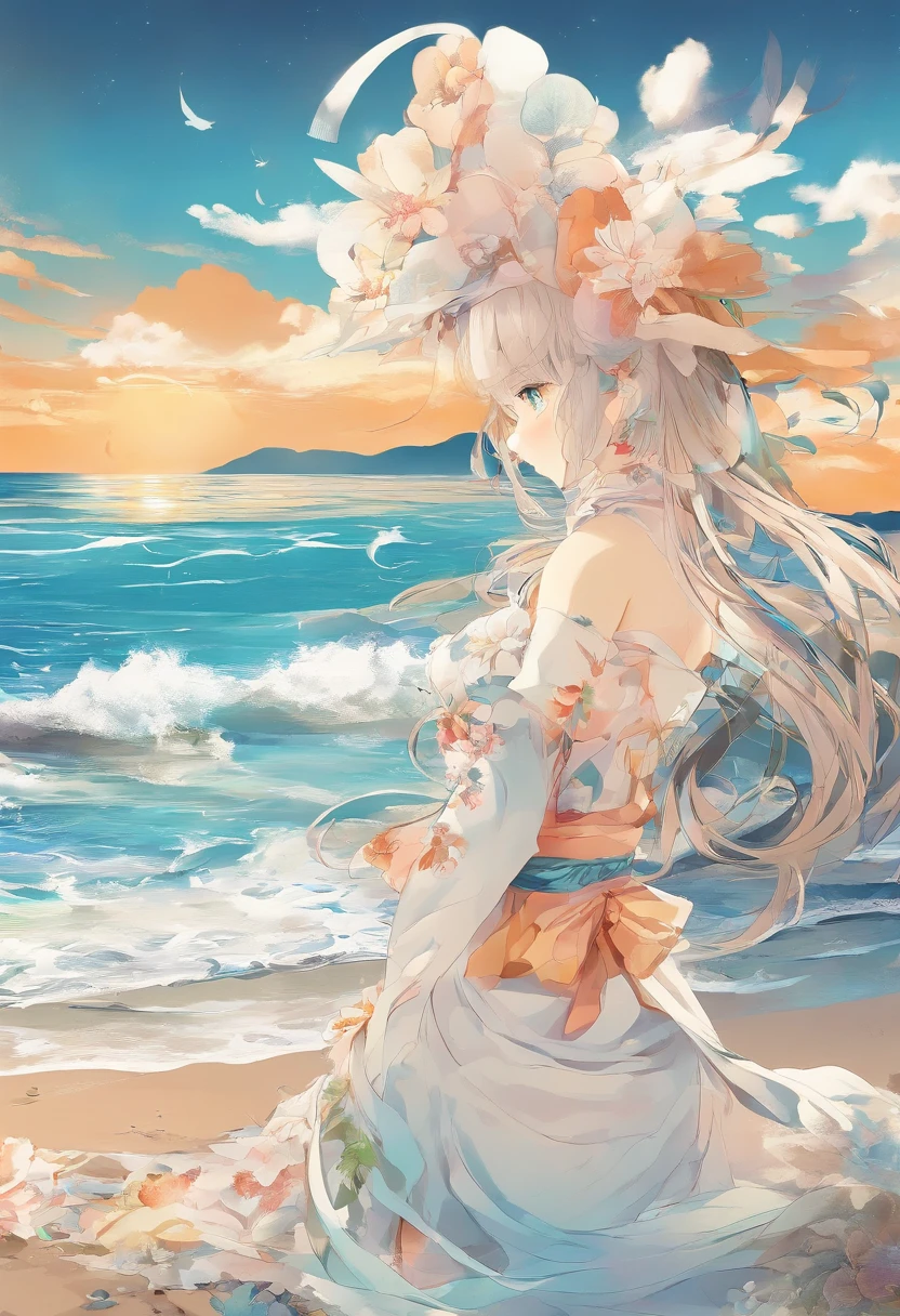 Mare、sand beach、Background with、hightquality