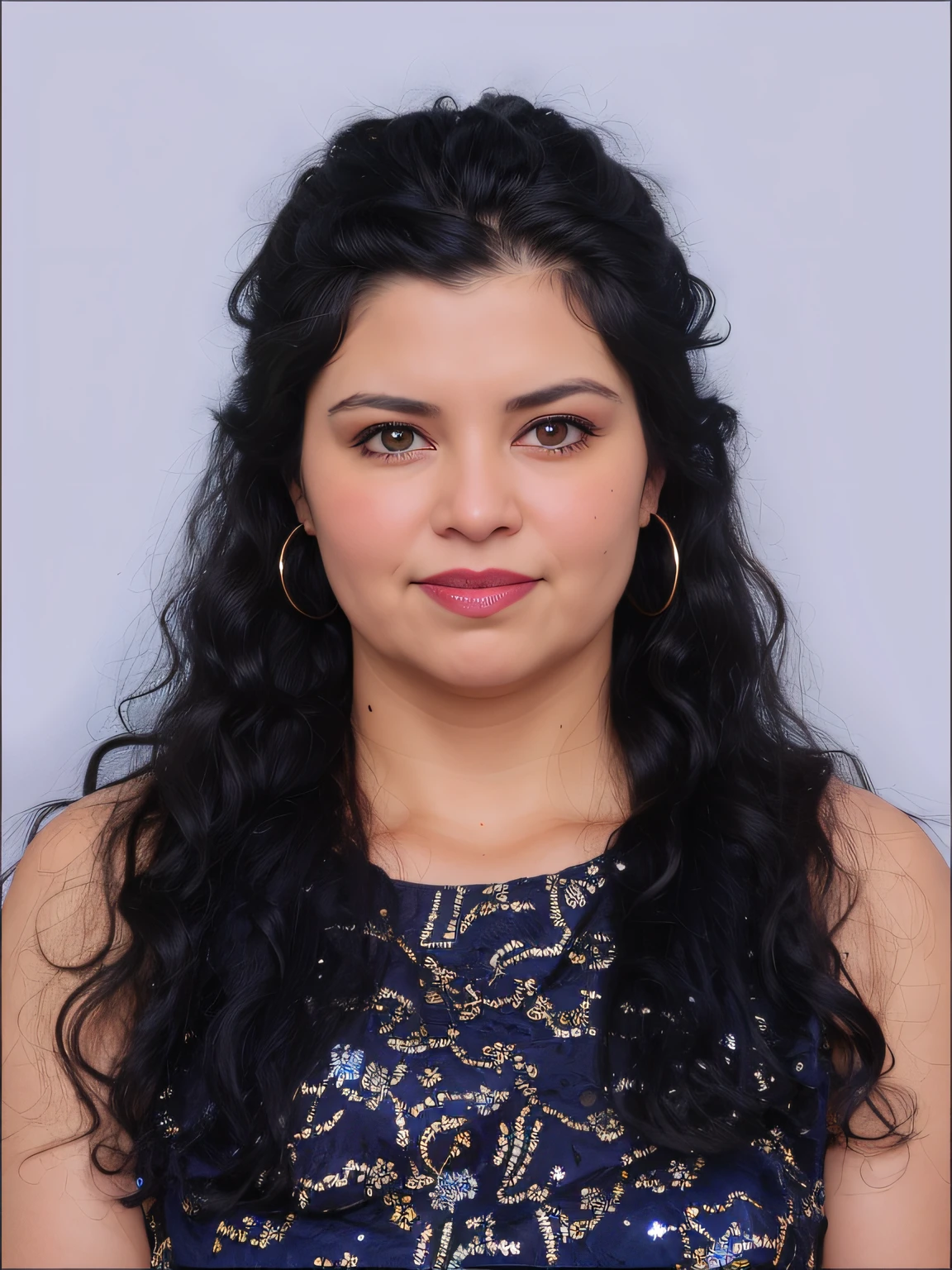 a close up of a woman with long black hair wearing a blue dress, photo taken with nikon d750, photo taken with nikon d 7 5 0, taken with canon 8 0 d, photo taken with sony a7r camera, taken with canon eos 5 d mark iv, 3 0 years old woman, 30 years old woman