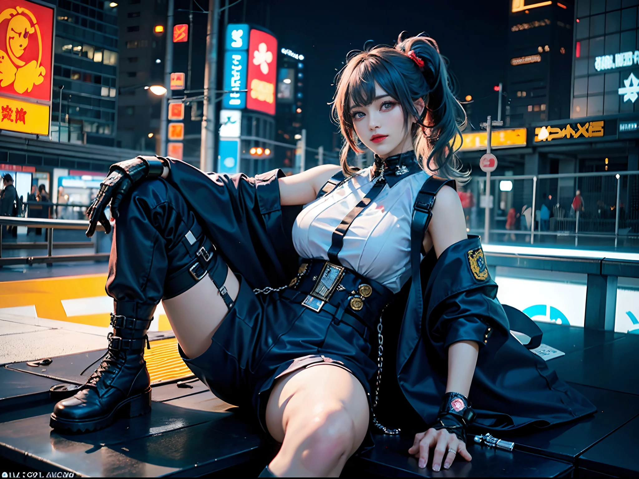 best image quality, movie lighting, octane rendering, super sharp, 1 girl, Japanese, troubled face, glowing skin, Detained fugitives, Running figure, brown hair, shortcut, Full body white pilot suit:1.3, cleavage, cyber punk, Night sky with countless stars twinkling, Shining Milky Way, heavy rain:1.3, Remains, Laser beam attack, big explosion:1.3, Pillar of fire:1.2, A city engulfed in flames, flood, wet hair:1.5, wet skin:1.5, puddle, fine eyes, Fine skin texture, camel toe, Detailed CG image quality, 8mm fisheye lens, Angle looking up from below:1.2, (whole body angle), Full body soaked, fast shutter speed,