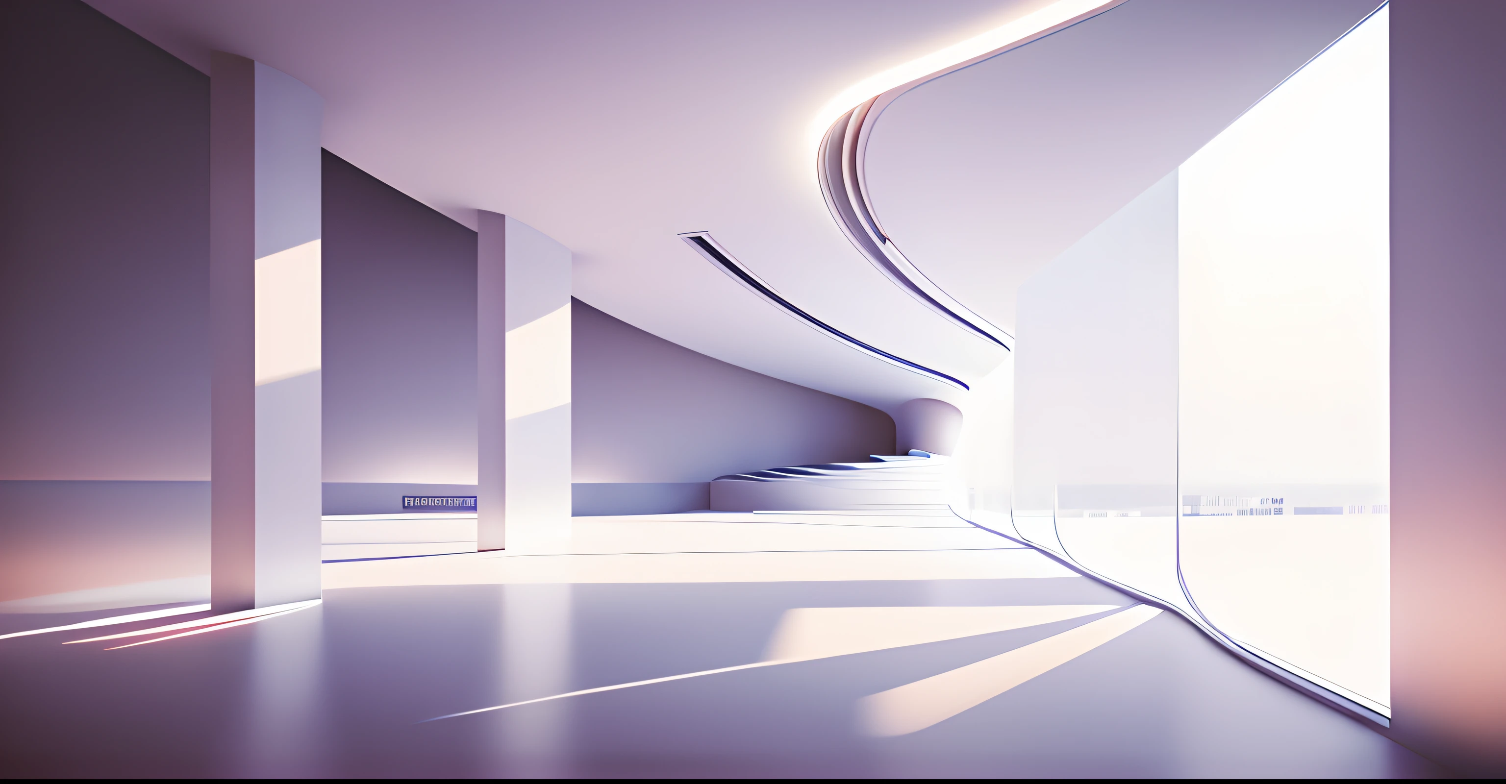 Great view from a banquet hall,There were plenty of chairs and tables, rounded ceiling, Interior lighting, smooth curvilinear design, smooth curvature design, white accent lighting, interior architecture view, White ceiling, gentle ambient lighting, stunning lines, glowing white accent lighting
