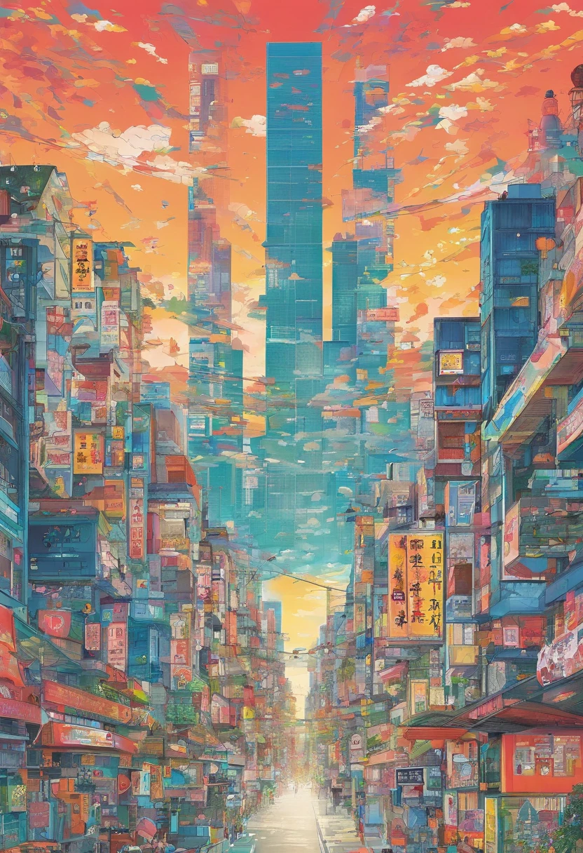 sunny sky、the woods、verdant、The tree futuristic cities、Annual Proof Display、Borminetrix Proof、big sky、Shinjuku、Kabukicho