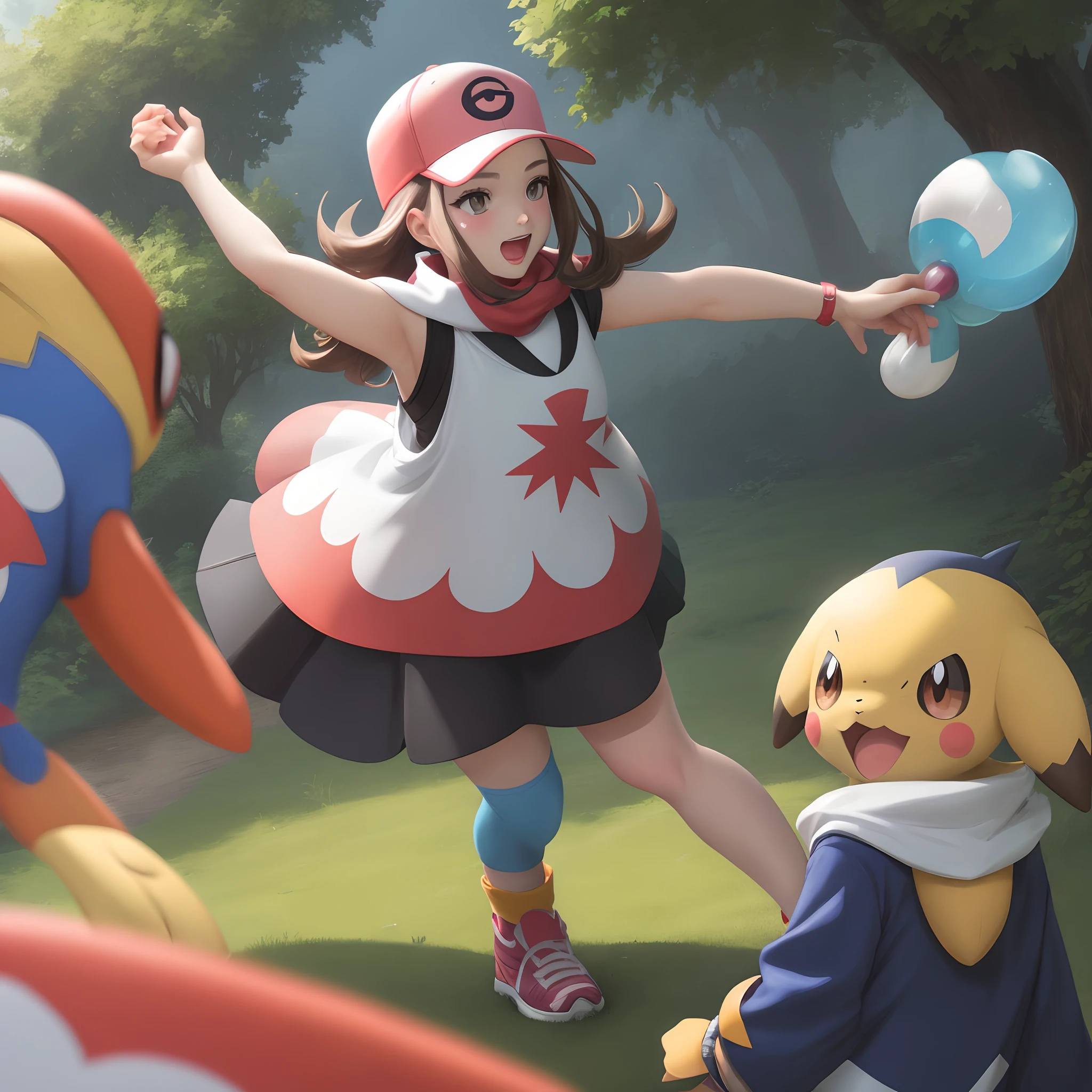 zPDXL, hi res
BREAK 1girl, dawn \(pokémon\), holding pokeball, outside, forest, pikachu, rear view, action pose, action lines
<lora:scoreSlider_ponyXL_v10:1> <lora:polki_ponyXL_v10:0.8>
