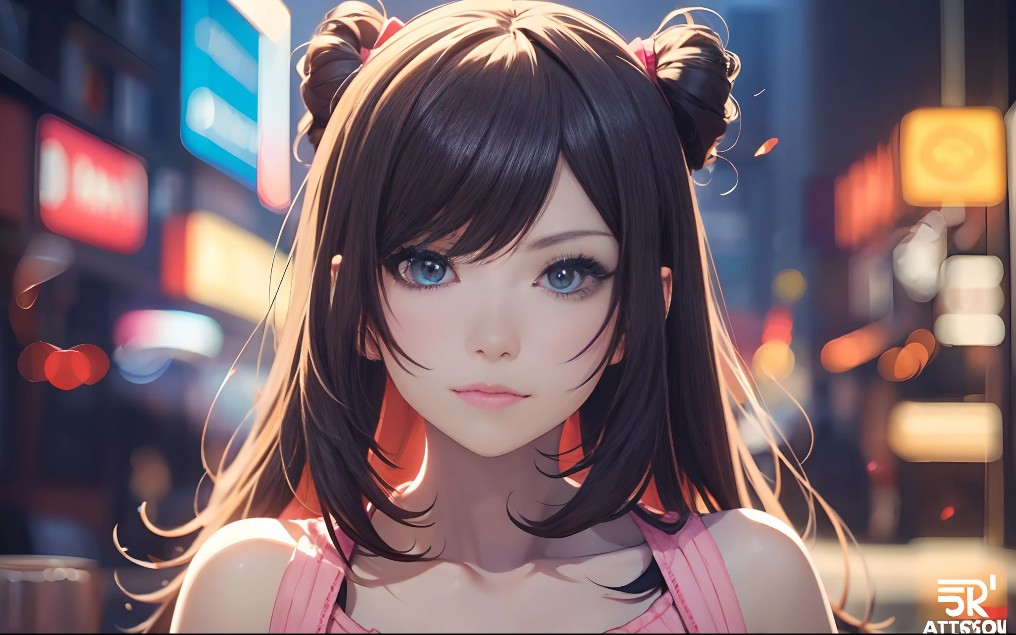 Big anime girl posing with pink top, realistic anime 3 d style, Trending on CGSTATION, 3 d anime realistic, [ 4 k digital art ]!!, photorealistic anime girl render, 8k artgerm bokeh, artwork in the style of guweiz, photorealistic anime, Hyper realistic anime, Seductive Anime Girl, Smooth Anime CG Art