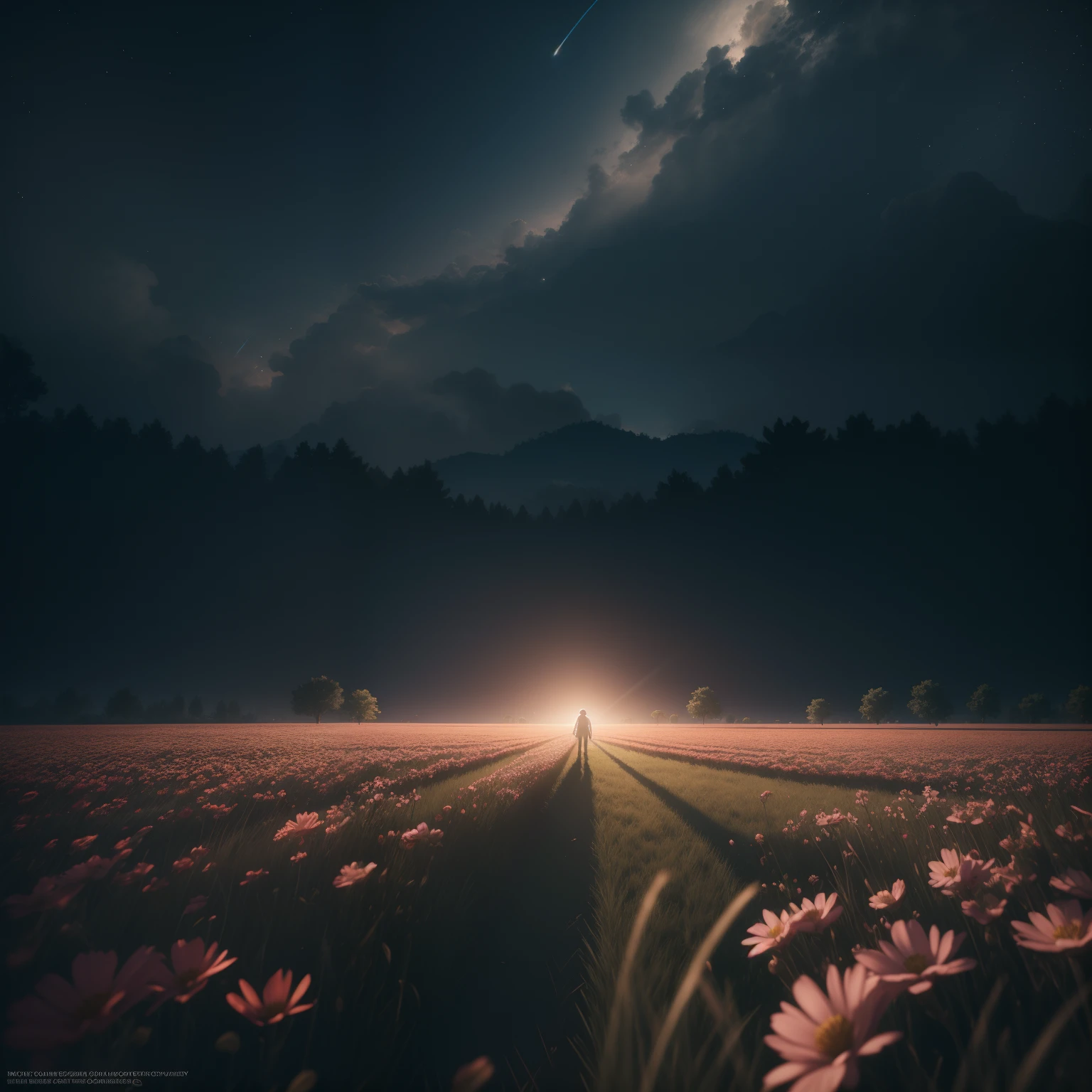 lucid dreaming in a field of dreams, fantastic, insanely detailed,hyper realistic,octane render,unreal engine 5,high resolution,photorealism,photorealistic,cinematic 3d,ultradetailed,volumetric lighting,8k