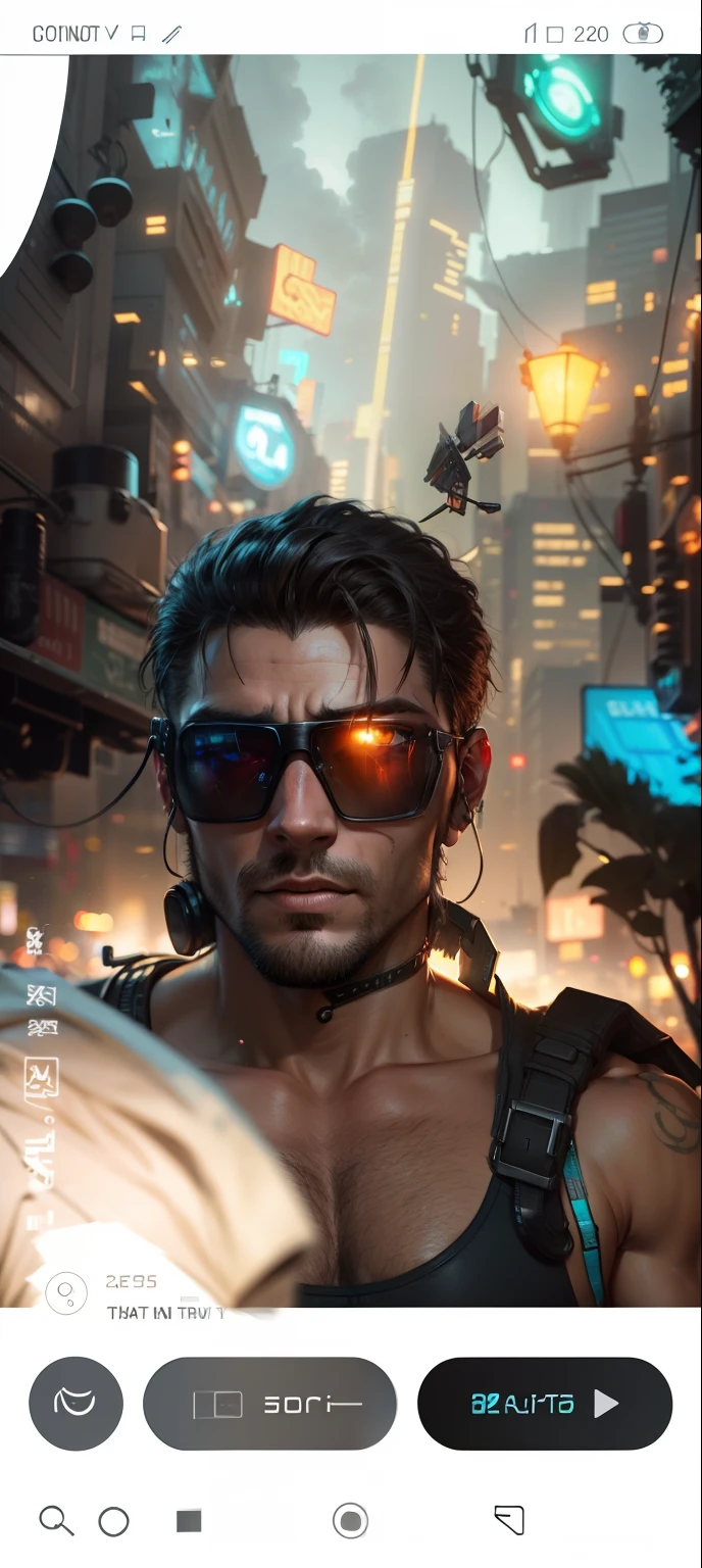 Change background with ultra realistic with cyberpunk handsome