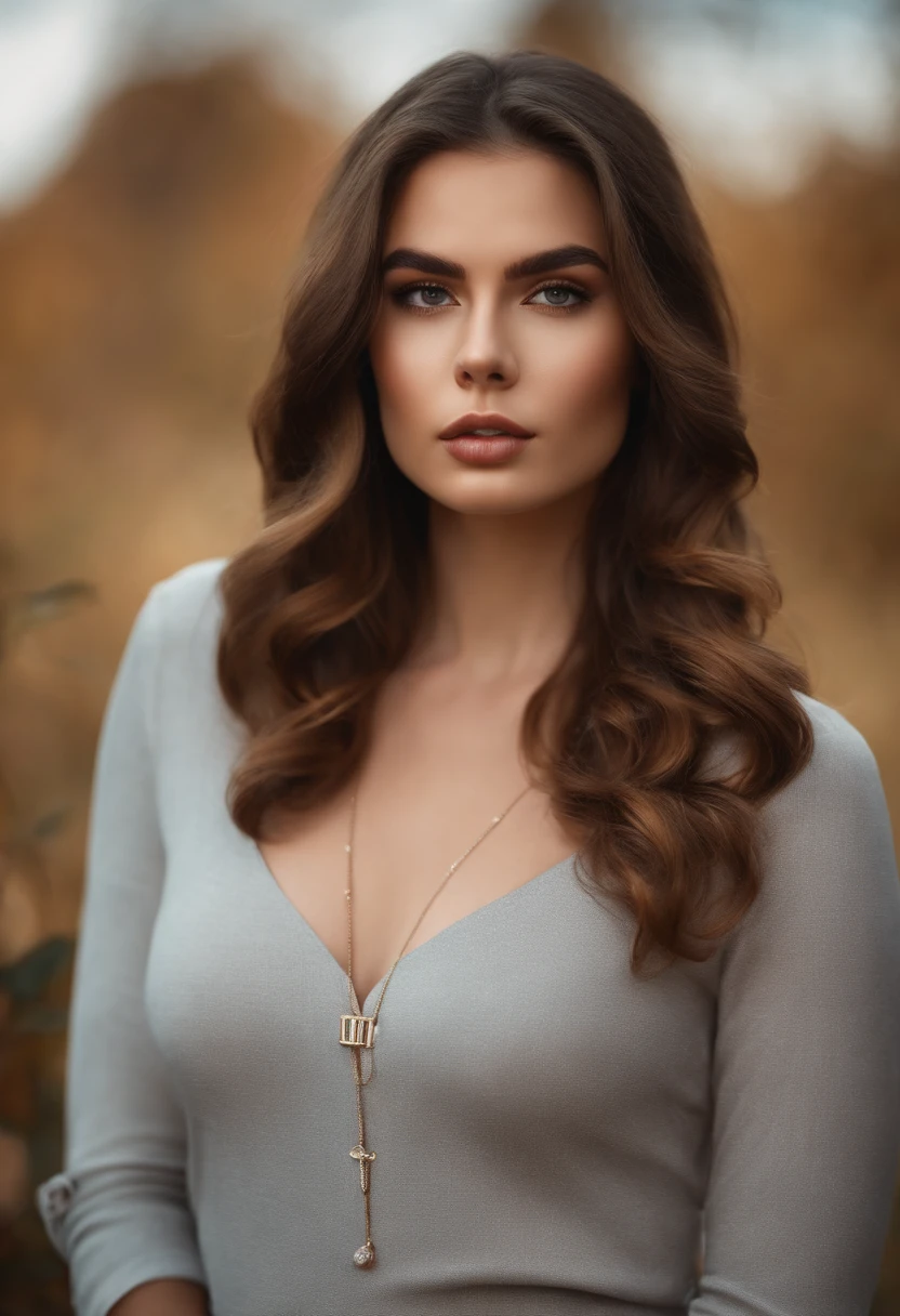 A headshot, model nicola cavanis, (solo) (1girl), face focus, curvy instagram model, beautiful cute face, serious expression, realistic skin, wearing velma outfit, long brown hair, outdoor, ultra detailed, high resolution, masterpiece, best quality, detailed background