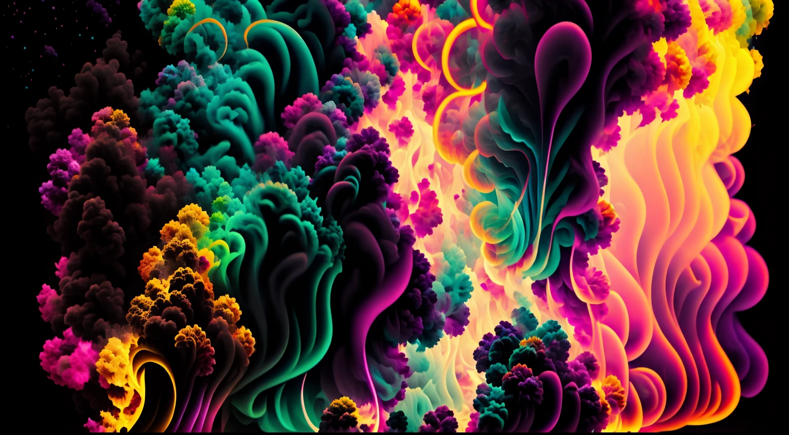 Un primer plano de un humo colorido se vierte sobre un fondo negro, humo de color fluido, humo colorido, Humo multicolor, humo coloreado, humo de colores brillantes, acid-colored smoke, Humo de color, humo de arco iris, Background of psychedelic smoke, Humo colorido en el fondo, humo espeso y colorido, Humo giratorio colores radiantes, nubes de humo de colores, humo arremolinado, Arte del humo fluido