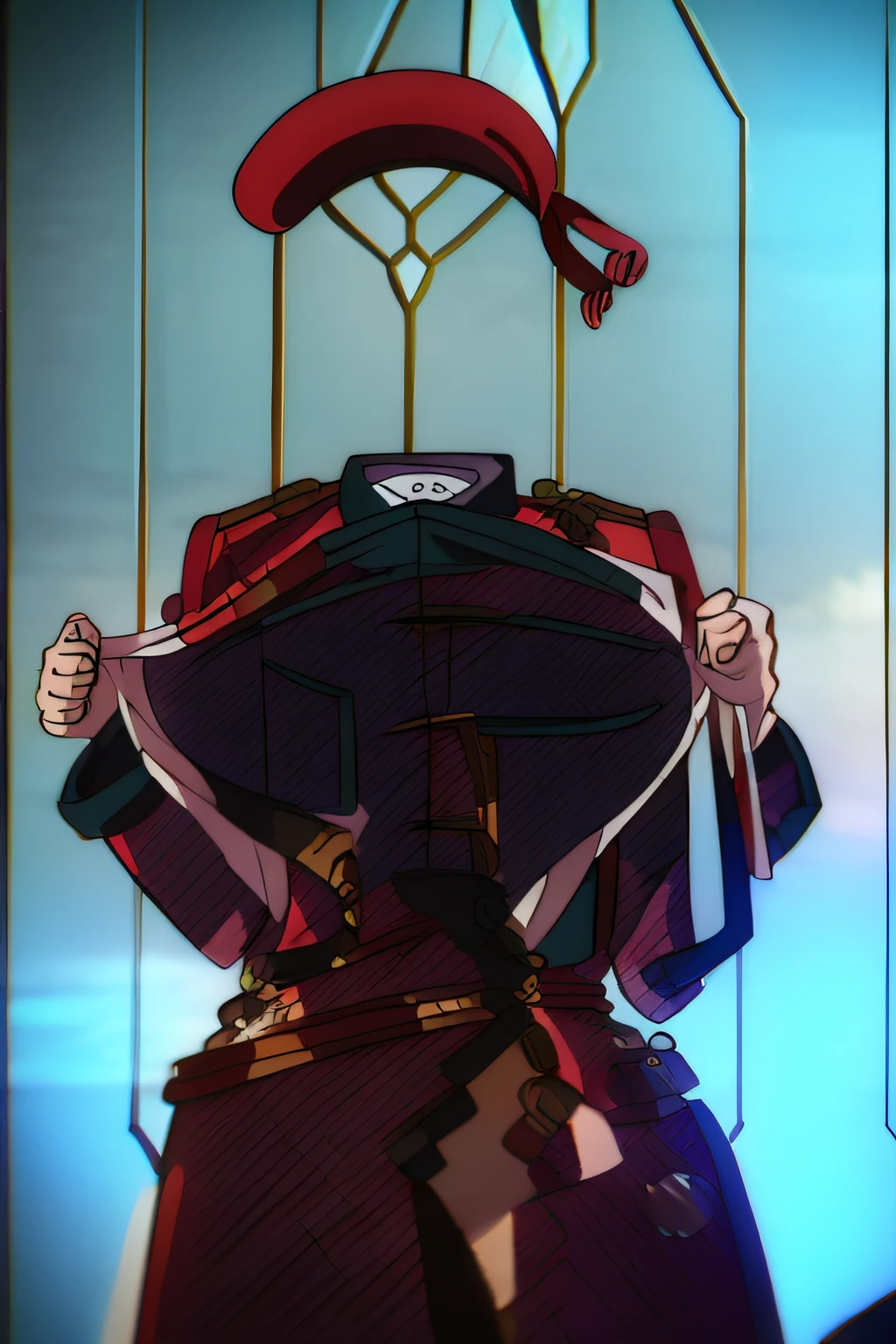 invisible, cheongsam, huge breasts, no humans, two people