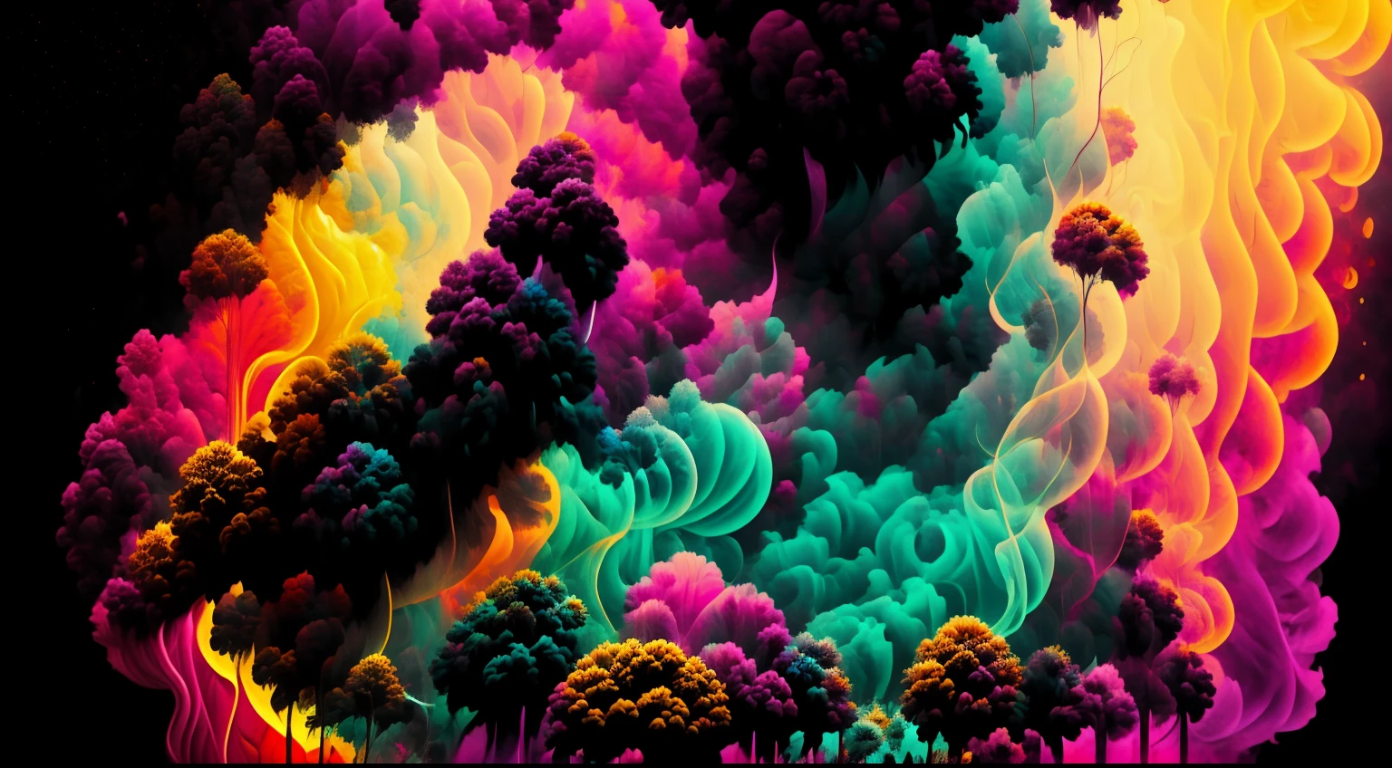 Un primer plano de un humo colorido se vierte sobre un fondo negro, humo de color fluido, humo colorido, Humo multicolor, humo coloreado, humo de colores brillantes, acid-colored smoke, Humo de color, humo de arco iris, Background of psychedelic smoke, Humo colorido en el fondo, humo espeso y colorido, Humo giratorio colores radiantes, nubes de humo de colores, humo arremolinado, Arte del humo fluido