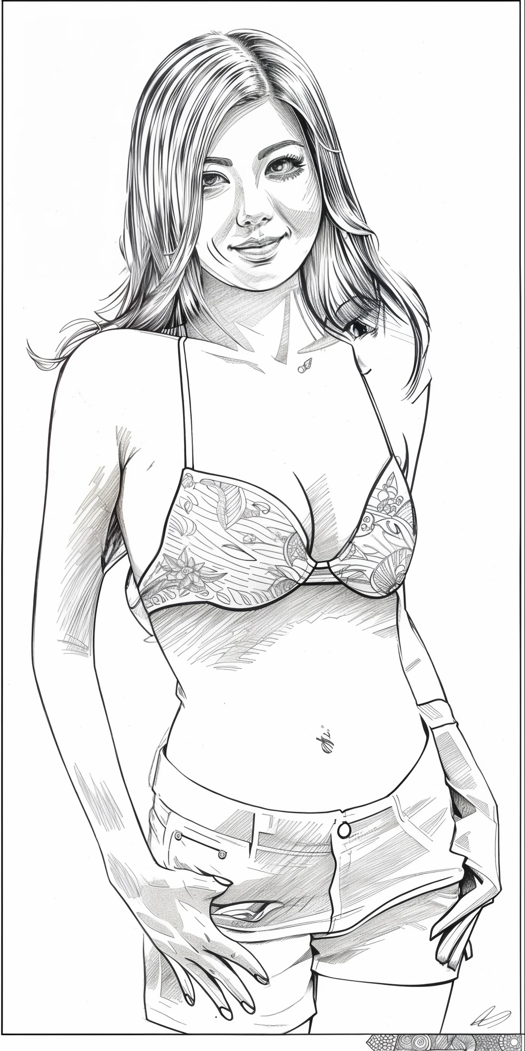 color ball pen sketch line art,super detail sketch,detail cross-hatching,seaside background