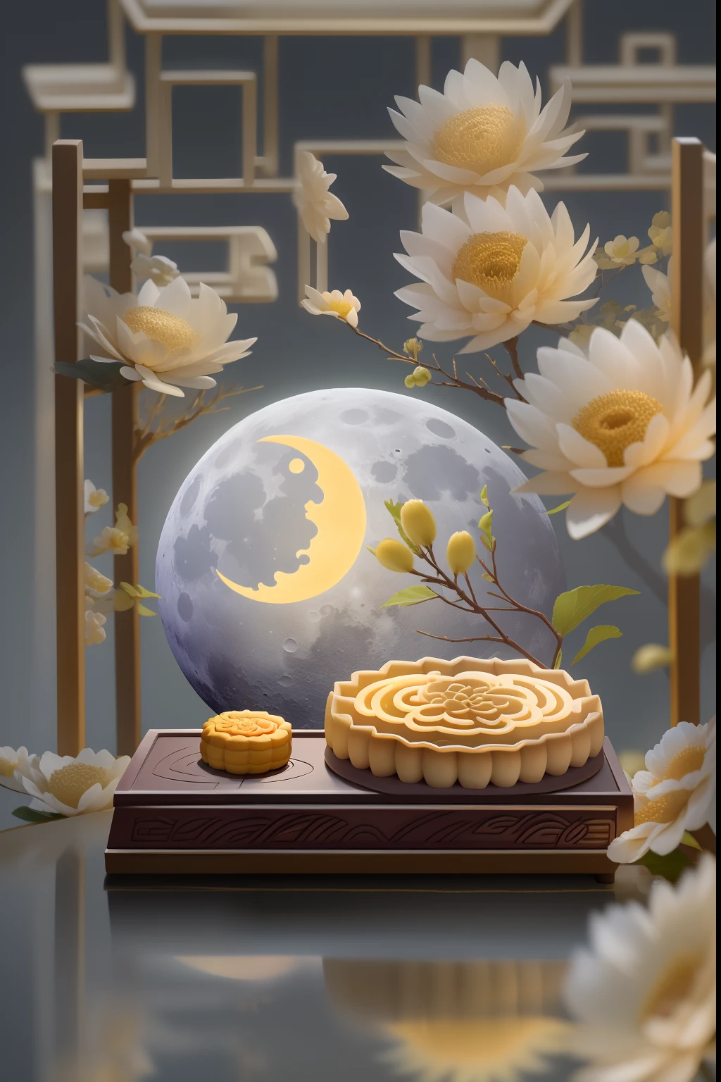 clew:A photo full of Mid-Autumn Festival atmosphere,It shows delicious mooncakes and a bright moon。in the photo,A plate of beautiful mooncakes is placed in a traditional mooncake box,The surface of the mooncake is painted with delicate patterns and patterns,Exudes an enticing aroma。Next to the mooncake box is a guzheng and a bouquet of brightly colored chrysanthemums,Added to the festive atmosphere。in distance,Bright moonlight shines in a tranquil landscape,The moon hangs in the sky,It's as if you're close to the viewer。
To take this photo,I chose a high-performance digital camera,Such as the Sony Alpha 7R IV,Pair it with a high-quality macro lens,Such as the Sony FE 90mm f/2.8 Macro G OSS。The camera settings are at the appropriate aperture,Such as f/4,To ensure the clarity of mooncakes and details。Select the appropriate value for shutter speed,to determine the brightness and detail of the photographed moon。White balance is set to the appropriate mode,to restore authentic colors and atmospheres。
During filming,I focus on capturing the details and colors of mooncakes,and the brightness and shape of the moon。By adjusting the light and angle,I tried to highlight the delicacy and deliciousness of mooncakes,And the purity and mystery of the moon。ao mesmo tempo,I also used proper background arrangements and props,In order to create a strong atmosphere of the Mid-Autumn Festival。
The final photo will show a picture full of the atmosphere of the Mid-Autumn Festival,Delicious mooncakes and bright moons were recorded。Every element in the photo will convey feelings of warmth and blessing,Let the viewer feel the joy and reunion of the Mid-Autumn Festival。