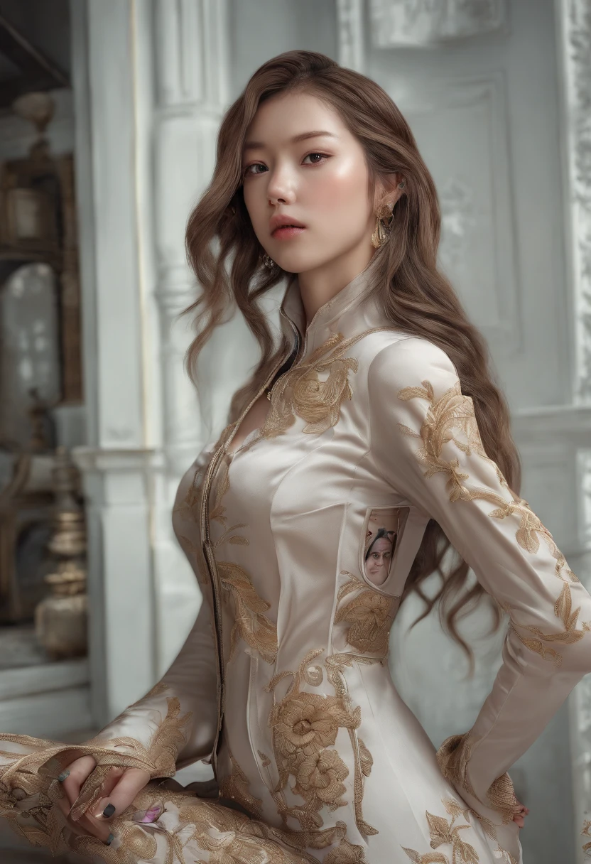 Ren Bingling, A high-quality photo of a woman, Detailed face, <3