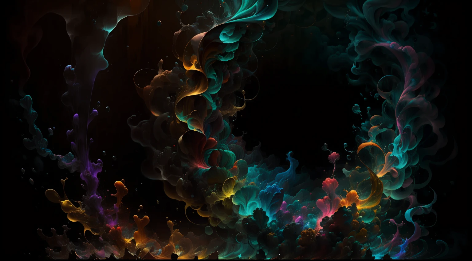 Crea unaobra de arte abstracta fascinante con un enfoque en la fluidez y el movimiento. Un primer plano de un humo colorido se vierte sobre el fondo, humo de color fluido, humo colorido, Humo multicolor, humo coloreado, humo de colores brillantes, acid-colored smoke, Humo de color, humo de arco iris, Background of psychedelic smoke, Humo colorido en el fondo, humo espeso y colorido, Humo giratorio colores radiantes, nubes de humo de colores, humo arremolinado, Arte del humo fluido. Utilice una paleta de colores rica y diversa, Blend tones seamlessly to evoke a sense of continuous movement. Explore the interplay between softness, Suave, Sharp shapes, Dynamic edges. Deja que los colores sangren y se mezclen, giving the impression of swirling currents or energetic vibrations. Incorporar elementos de la naturaleza, like gentle curves that resemble ocean waves, Vibrant bursts reminiscent of blooming flowers, or power lines that resemble gusts of wind. He fuses these natural motifs with abstract forms to create a harmonious and captivating composition.......... Embrace the idea of serendipity and spontaneity while allowing colors and shapes to take shape organically. Anima a la obra de arte a desarrollarse como un viaje, invitar al espectador a explorar e interpretar las profundidades del paisaje abstracto. This work of art should inspire a sense of wonder and fascination....., Atraer a los espectadores a su fascinante mundo de colores y formas. The blend of abstraction and nature will transport observers to a realm of imagination and excitement.........., leaving a lasting impression of beauty and creativity