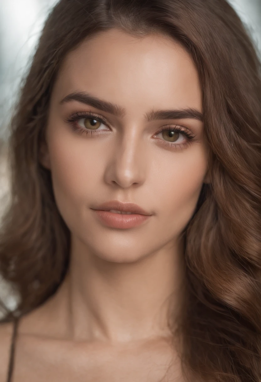 mulher sexy, 20 anos, esguio, atletic, pele bronzeada brilhante, Seios enormes, cintura fina, cabelos loiros cacheados, lingerie branca, Realistic, fotografia, real, natural