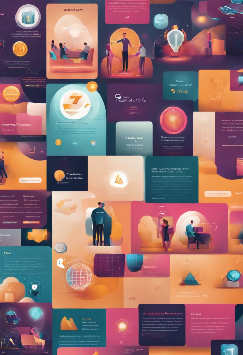 "Design a series of AI-themed background images that seamlessly blend technology and cryptocurrency. Illustrate how artificial intelligence powers your price tracker to provide accurate predictions, market analysis, and real-time updates."