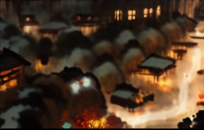Put river lights on the scene Crowded with people,Ancients Plain Chinese Painting Line Drawing Scenes have streets and ancient buildings