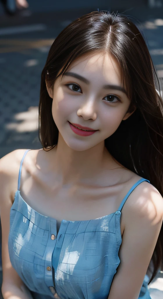 Japanese、18-year-old、Very slim、((Smiling))、Summer clothing